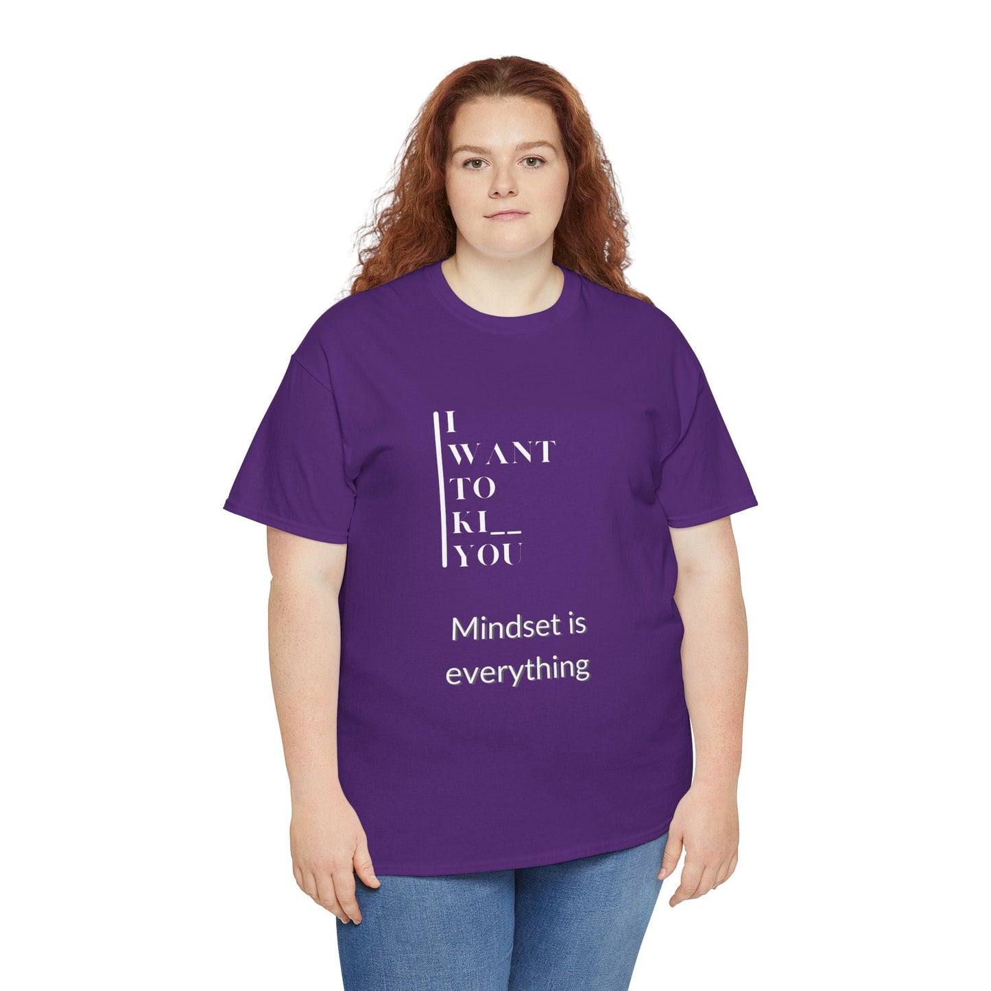 Mindset is Everything Unisex Heavy Cotton Tee | Motivational T-shirt for Personal Growth, Gift for Self - Improvement, Inspirational Apparel - Metamorphosis Creations