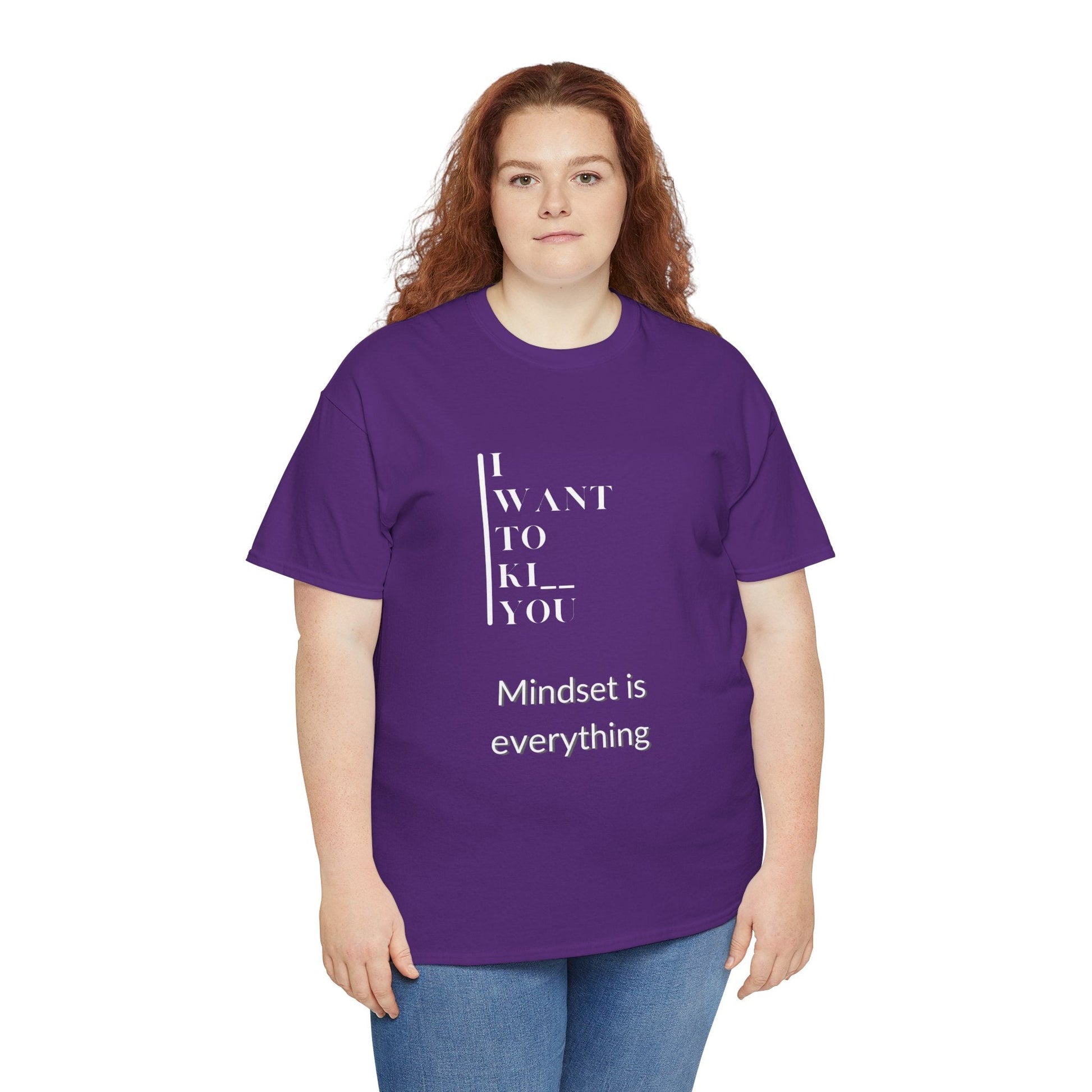 Mindset is Everything Unisex Heavy Cotton Tee | Motivational T-shirt for Personal Growth, Gift for Self - Improvement, Inspirational Apparel - Metamorphosis Creations
