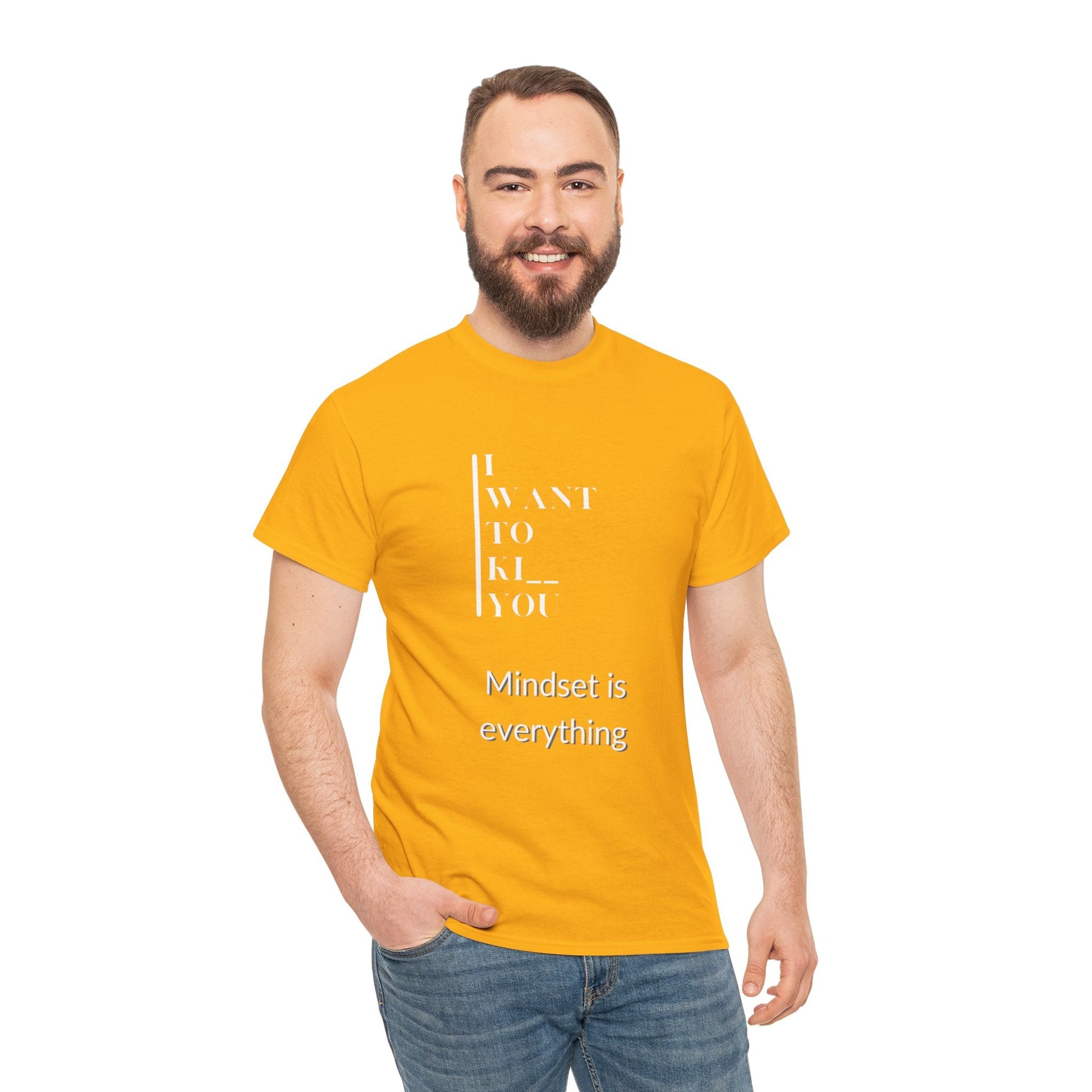 Mindset is Everything Unisex Heavy Cotton Tee | Motivational T-shirt for Personal Growth, Gift for Self - Improvement, Inspirational Apparel - Metamorphosis Creations