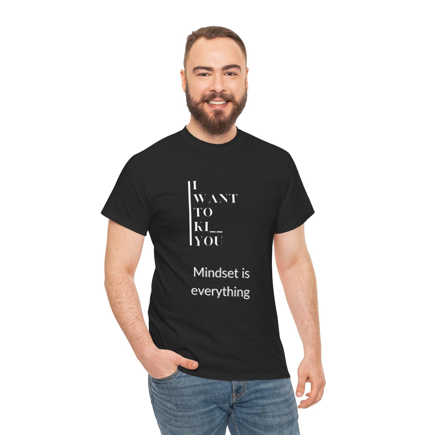 Mindset is Everything Unisex Heavy Cotton Tee | Motivational T-shirt for Personal Growth, Gift for Self - Improvement, Inspirational Apparel - Metamorphosis Creations