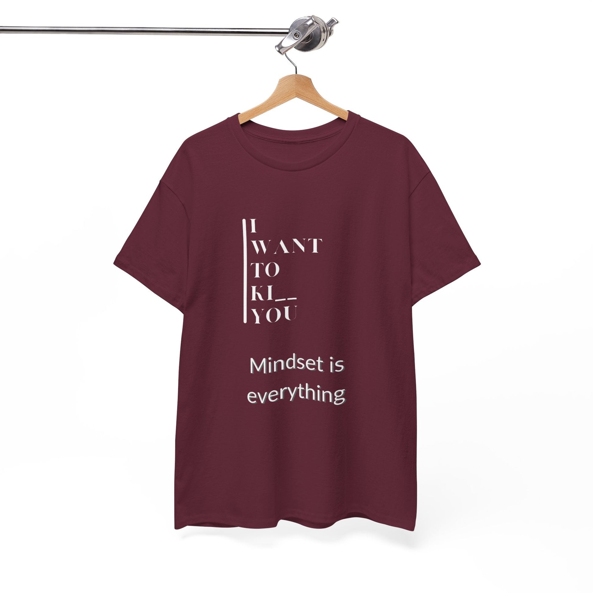 Mindset is Everything Unisex Heavy Cotton Tee | Motivational T-shirt for Personal Growth, Gift for Self - Improvement, Inspirational Apparel - Metamorphosis Creations