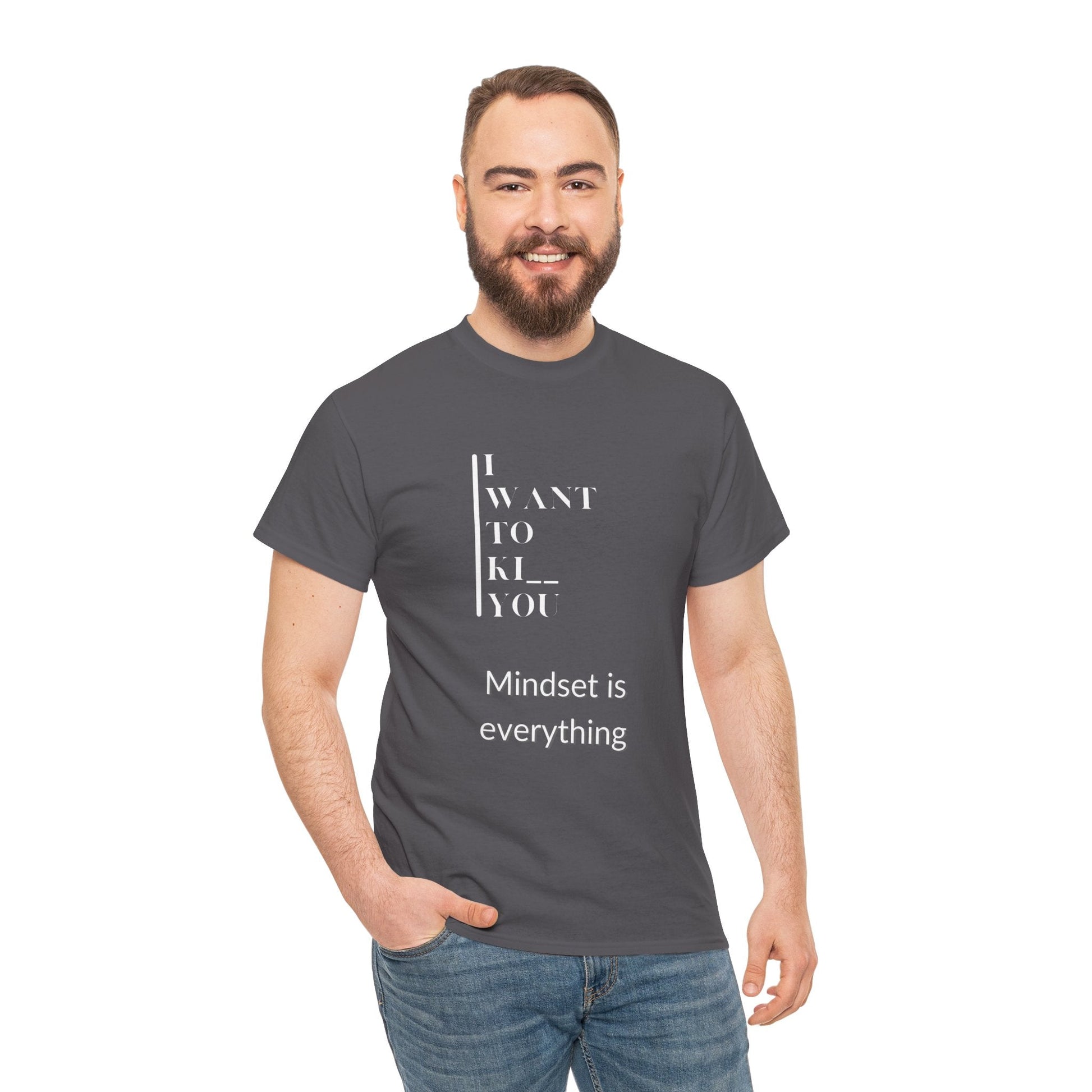 Mindset is Everything Unisex Heavy Cotton Tee | Motivational T-shirt for Personal Growth, Gift for Self - Improvement, Inspirational Apparel - Metamorphosis Creations