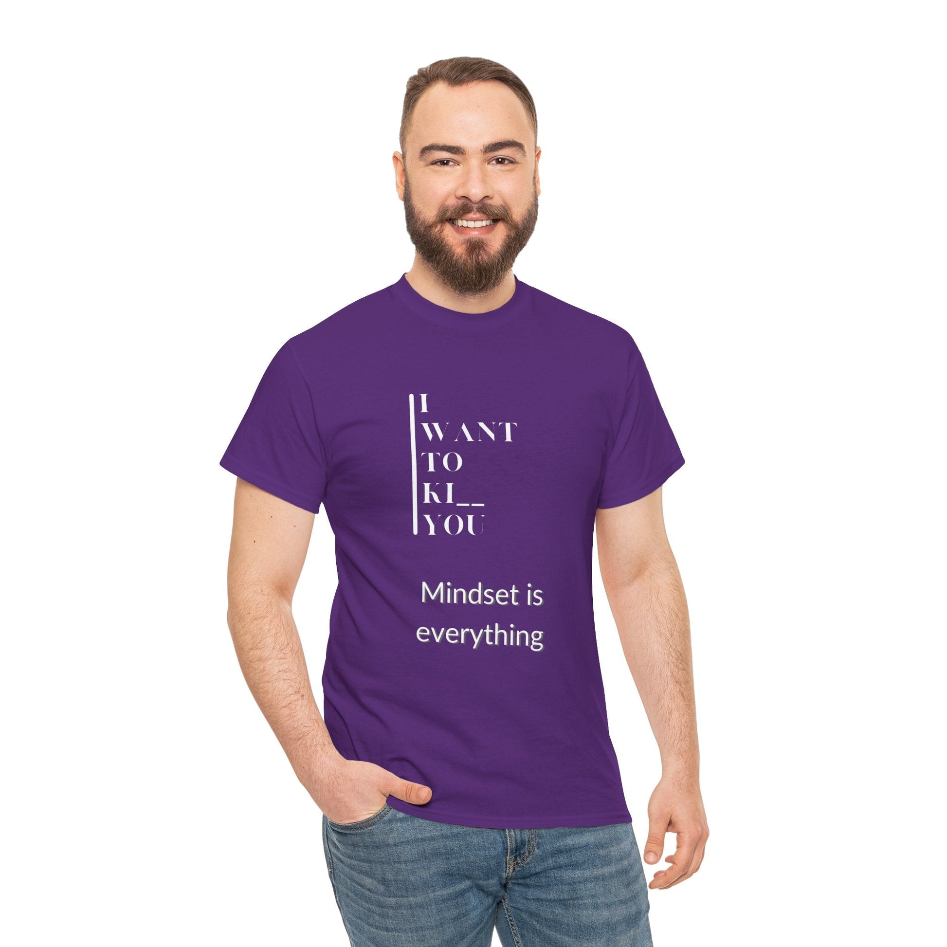 Mindset is Everything Unisex Heavy Cotton Tee | Motivational T-shirt for Personal Growth, Gift for Self - Improvement, Inspirational Apparel - Metamorphosis Creations