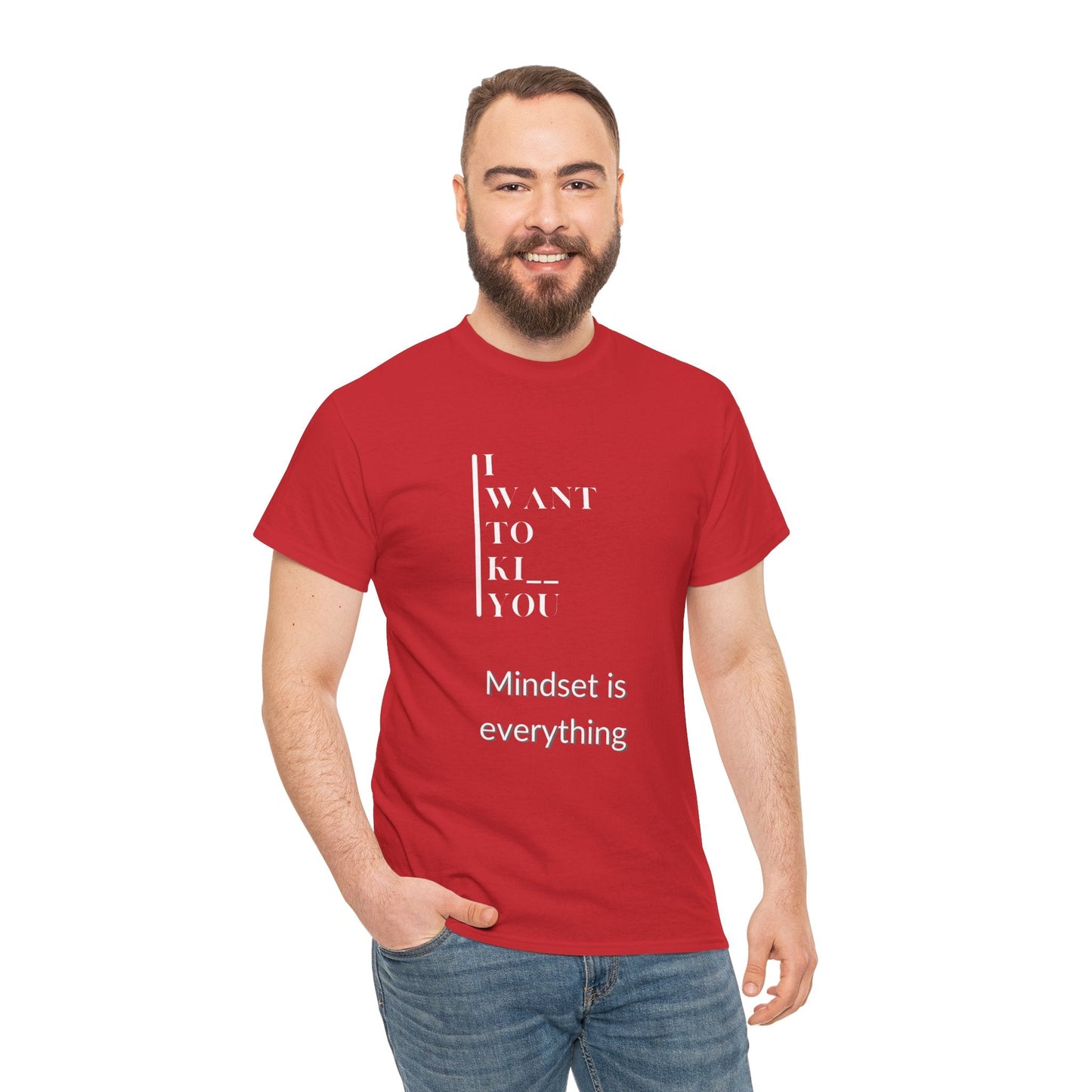 Mindset is Everything Unisex Heavy Cotton Tee | Motivational T-shirt for Personal Growth, Gift for Self - Improvement, Inspirational Apparel - Metamorphosis Creations