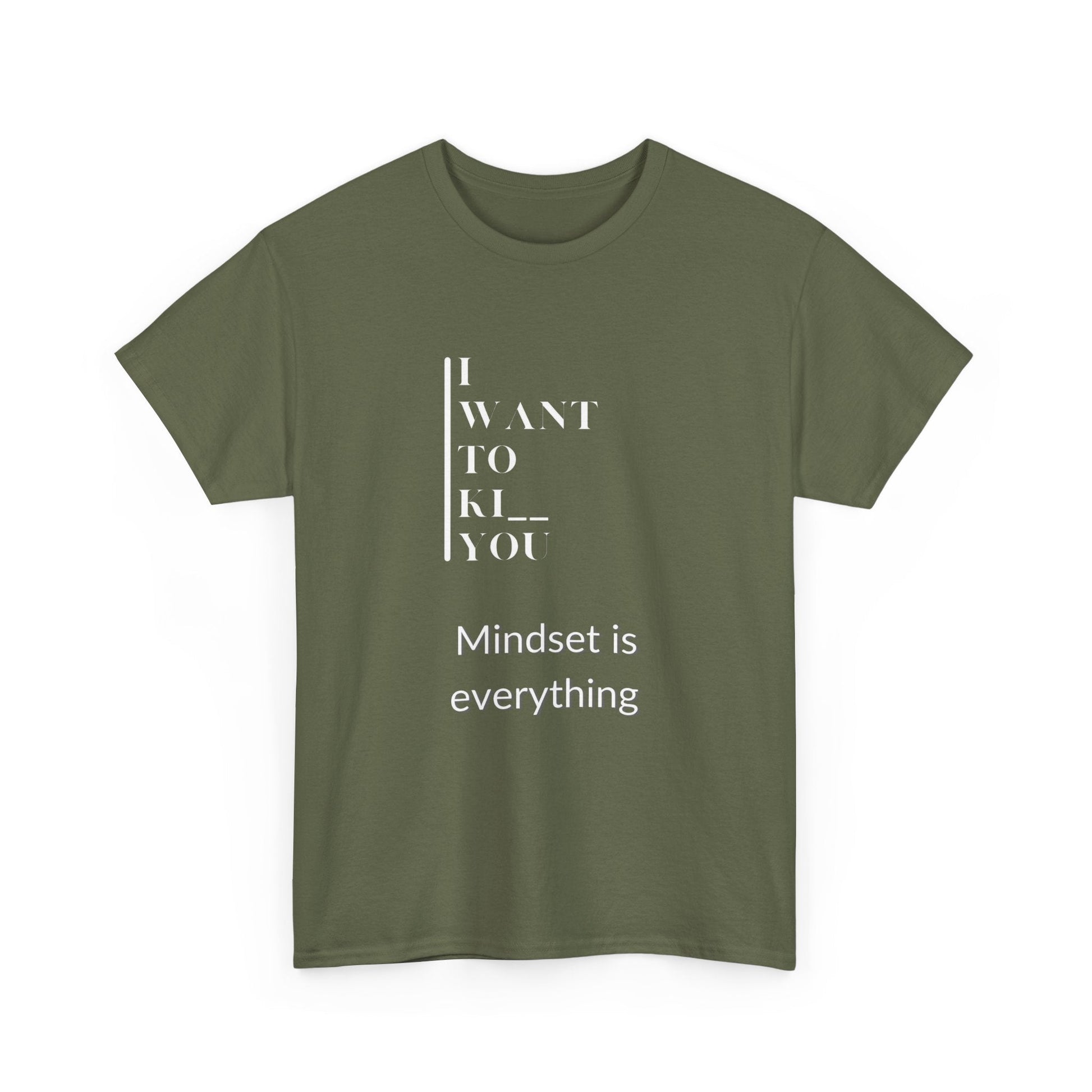Mindset is Everything Unisex Heavy Cotton Tee | Motivational T-shirt for Personal Growth, Gift for Self - Improvement, Inspirational Apparel - Metamorphosis Creations