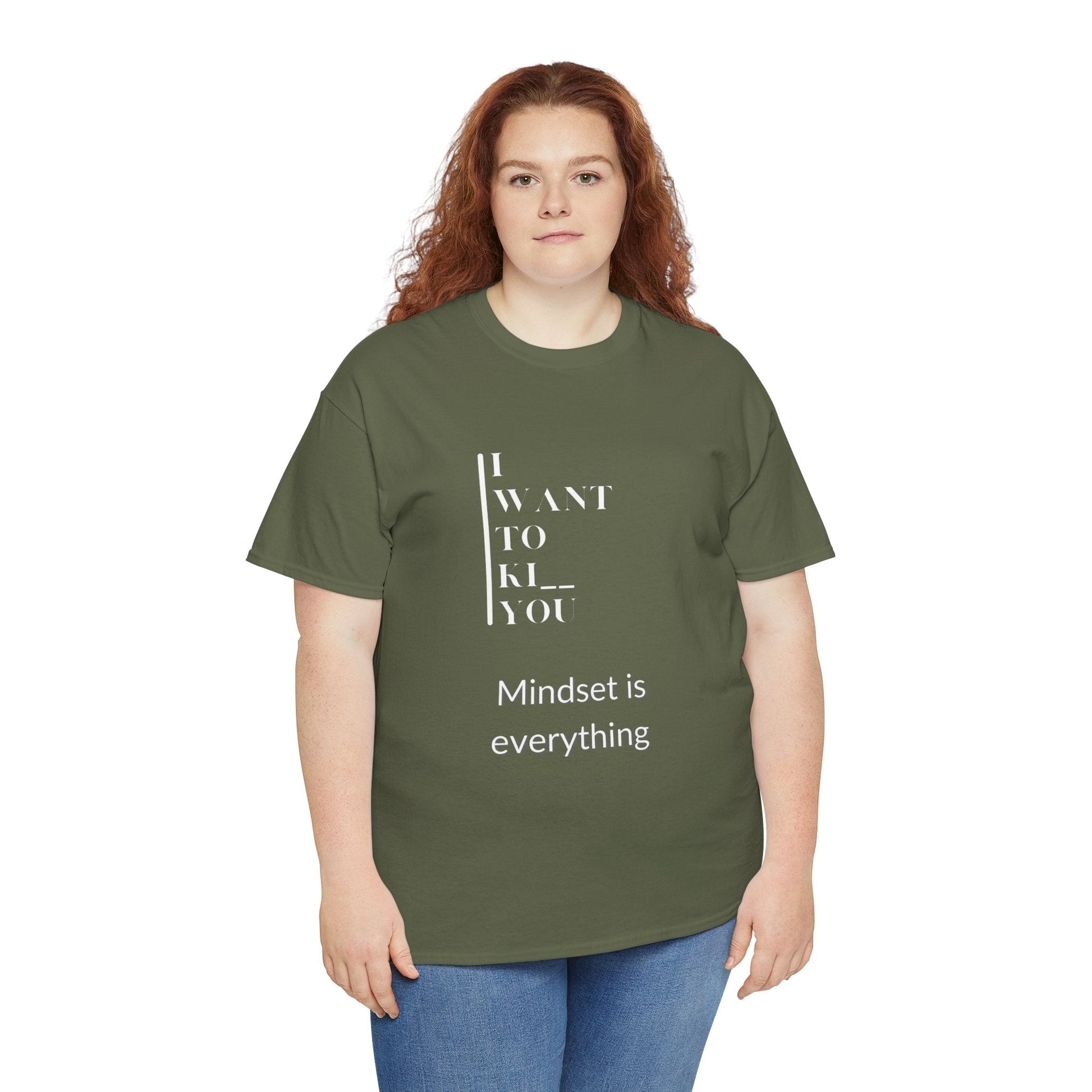 Mindset is Everything Unisex Heavy Cotton Tee | Motivational T-shirt for Personal Growth, Gift for Self - Improvement, Inspirational Apparel - Metamorphosis Creations