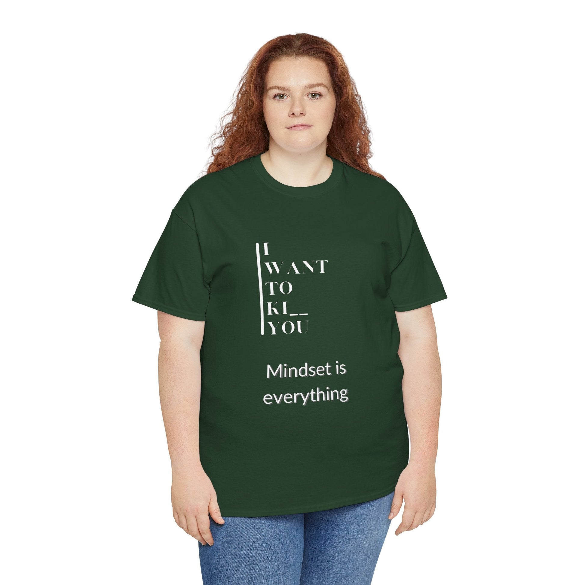 Mindset is Everything Unisex Heavy Cotton Tee | Motivational T-shirt for Personal Growth, Gift for Self - Improvement, Inspirational Apparel - Metamorphosis Creations