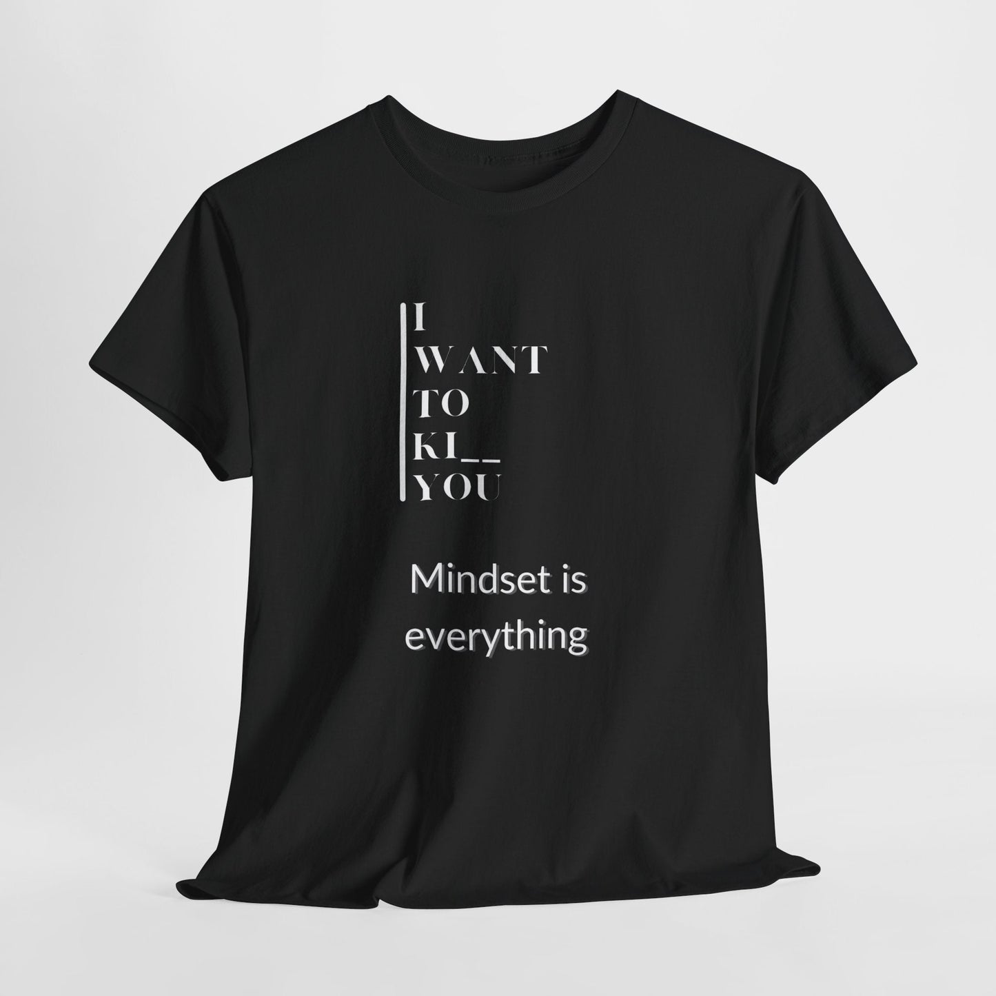 Mindset is Everything Unisex Heavy Cotton Tee | Motivational T-shirt for Personal Growth, Gift for Self - Improvement, Inspirational Apparel - Metamorphosis Creations
