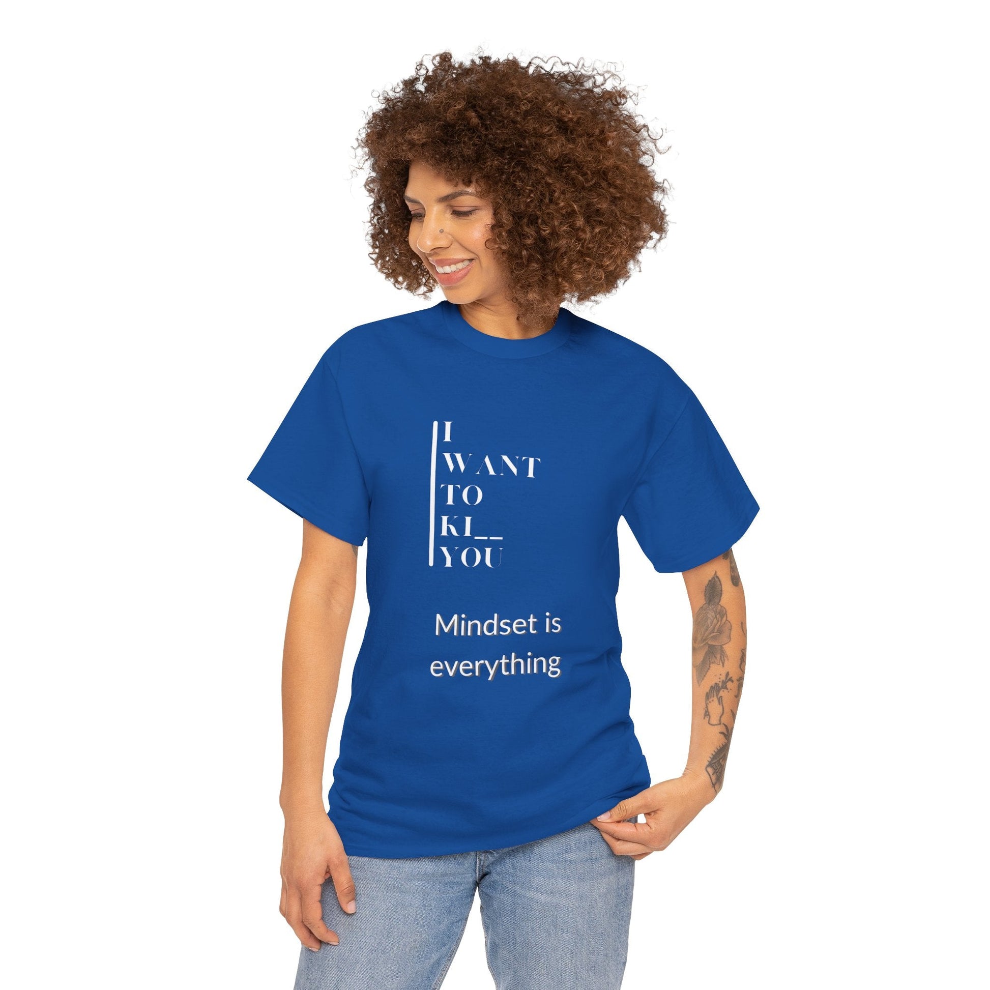 Mindset is Everything Unisex Heavy Cotton Tee | Motivational T-shirt for Personal Growth, Gift for Self - Improvement, Inspirational Apparel - Metamorphosis Creations