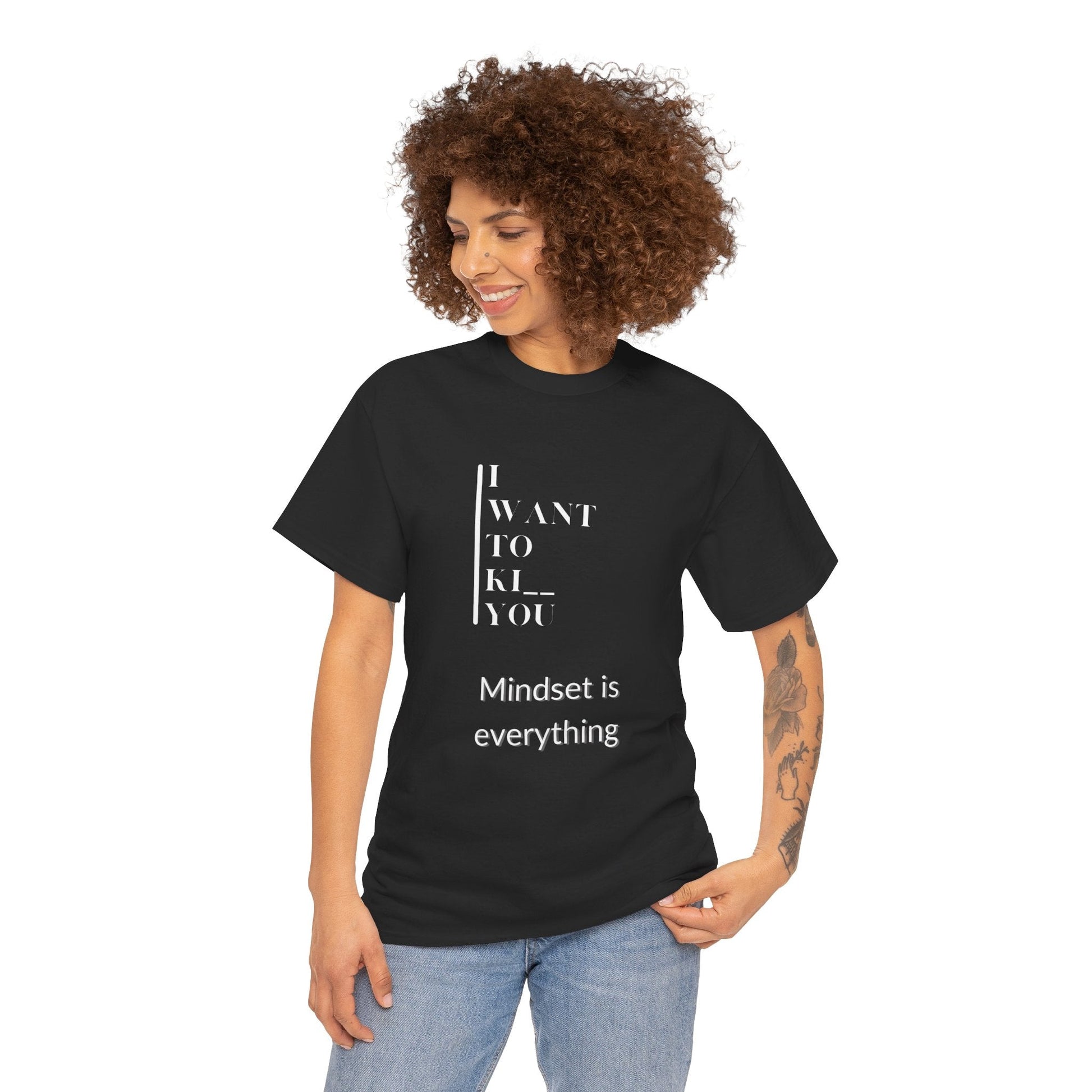 Mindset is Everything Unisex Heavy Cotton Tee | Motivational T-shirt for Personal Growth, Gift for Self - Improvement, Inspirational Apparel - Metamorphosis Creations