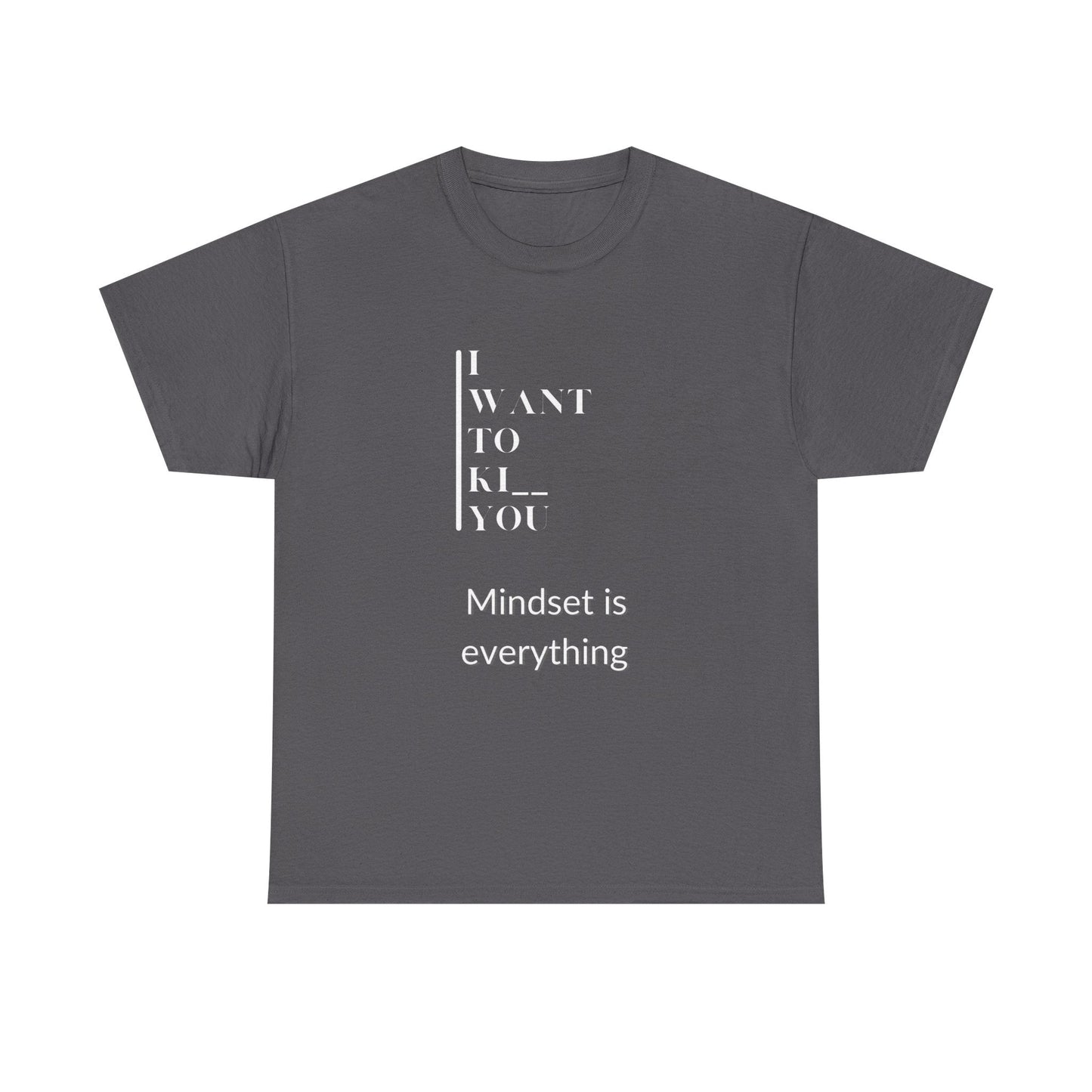 Mindset is Everything Unisex Heavy Cotton Tee | Motivational T-shirt for Personal Growth, Gift for Self - Improvement, Inspirational Apparel - Metamorphosis Creations