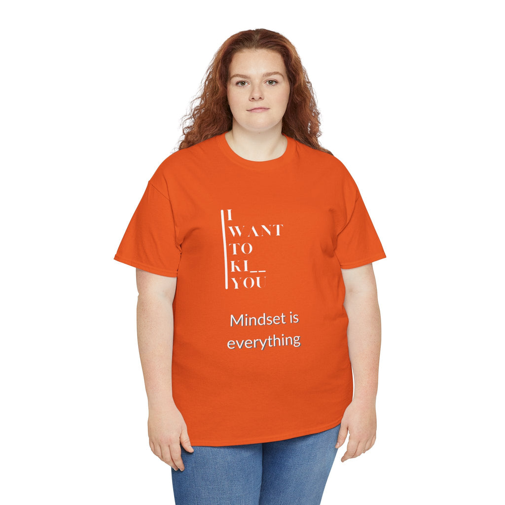 Mindset is Everything Unisex Heavy Cotton Tee | Motivational T-shirt for Personal Growth, Gift for Self - Improvement, Inspirational Apparel - Metamorphosis Creations
