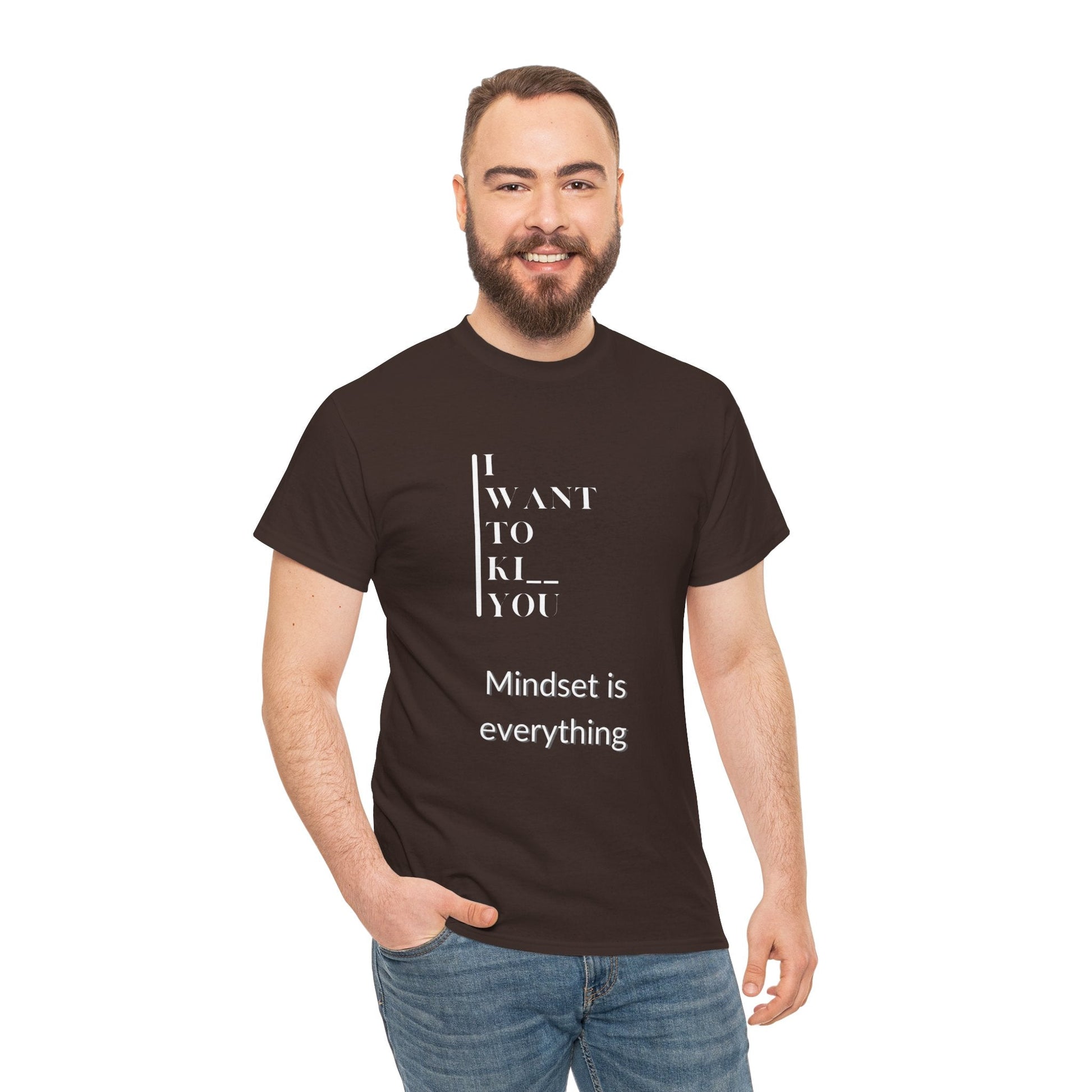 Mindset is Everything Unisex Heavy Cotton Tee | Motivational T-shirt for Personal Growth, Gift for Self - Improvement, Inspirational Apparel - Metamorphosis Creations