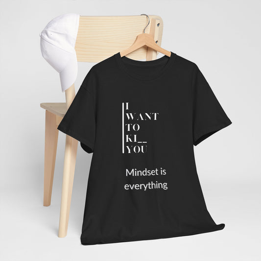 Mindset is Everything Unisex Heavy Cotton Tee | Motivational T-shirt for Personal Growth, Gift for Self - Improvement, Inspirational Apparel - Metamorphosis Creations