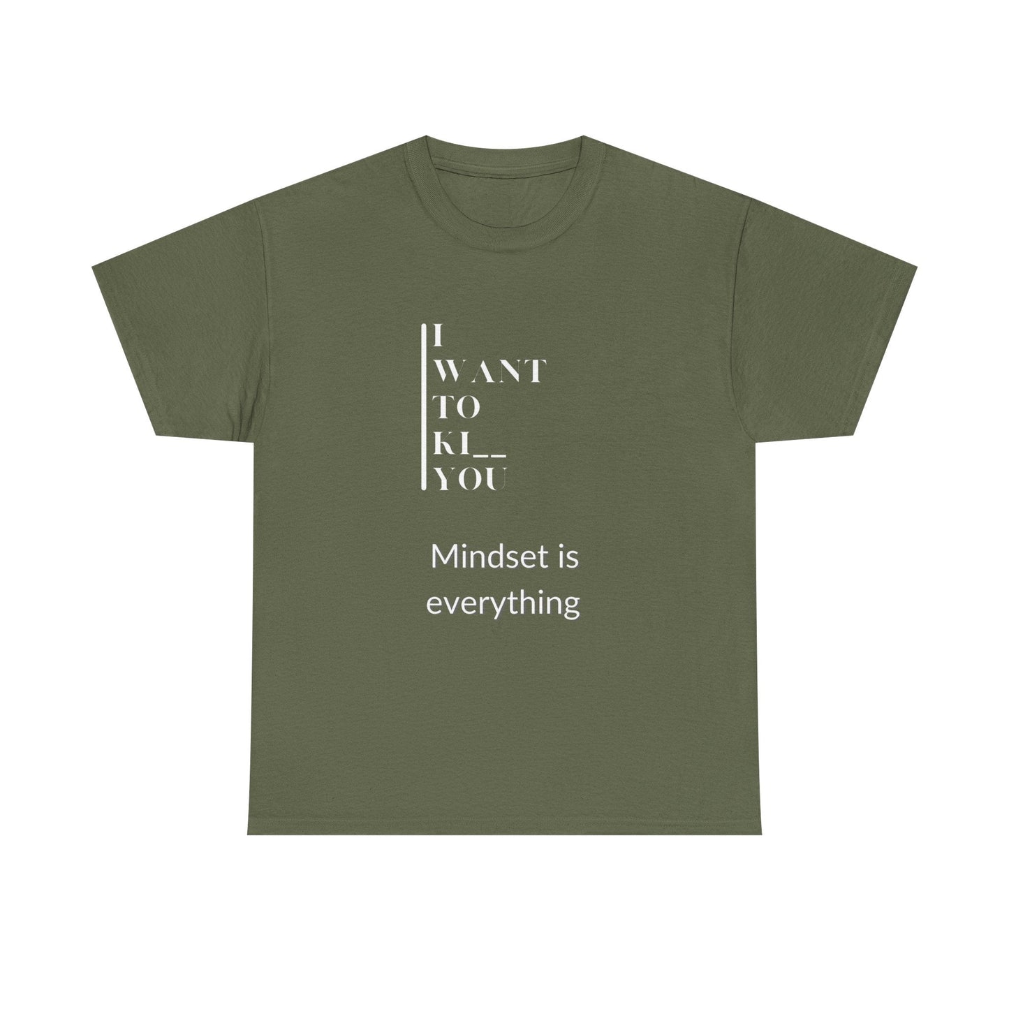 Mindset is Everything Unisex Heavy Cotton Tee | Motivational T-shirt for Personal Growth, Gift for Self - Improvement, Inspirational Apparel - Metamorphosis Creations