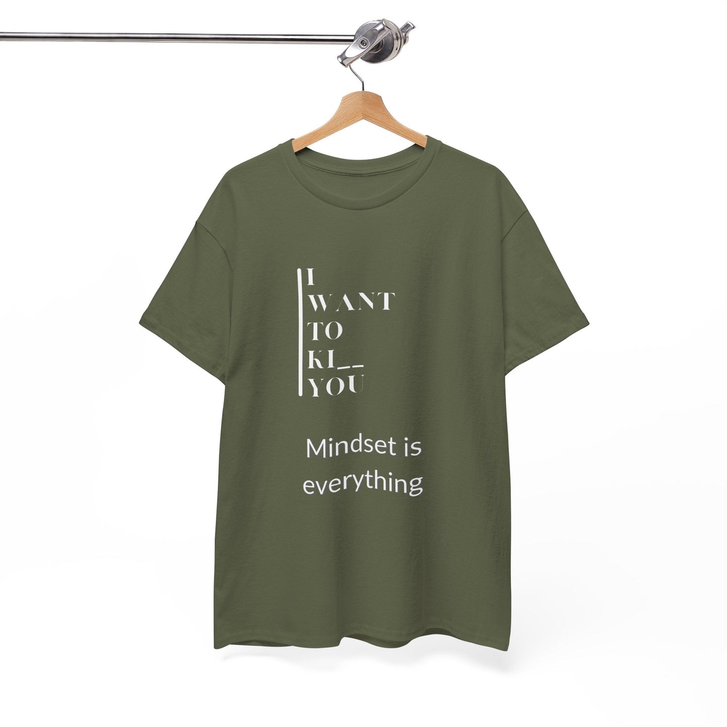 Mindset is Everything Unisex Heavy Cotton Tee | Motivational T-shirt for Personal Growth, Gift for Self - Improvement, Inspirational Apparel - Metamorphosis Creations