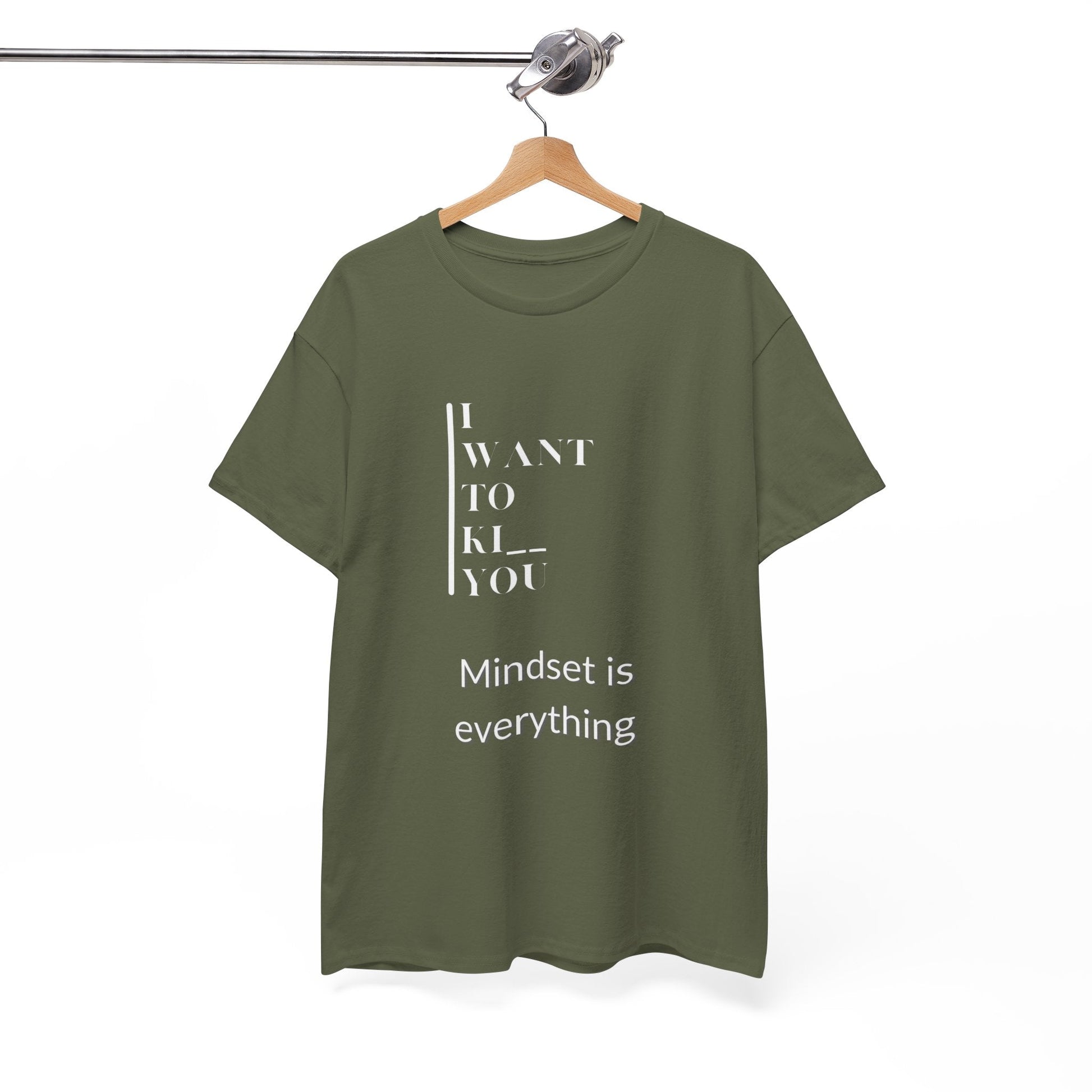 Mindset is Everything Unisex Heavy Cotton Tee | Motivational T-shirt for Personal Growth, Gift for Self - Improvement, Inspirational Apparel - Metamorphosis Creations