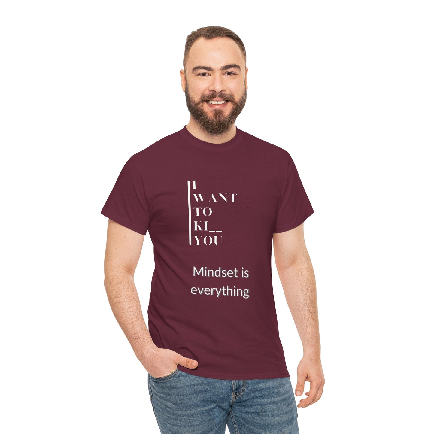 Mindset is Everything Unisex Heavy Cotton Tee | Motivational T-shirt for Personal Growth, Gift for Self - Improvement, Inspirational Apparel - Metamorphosis Creations
