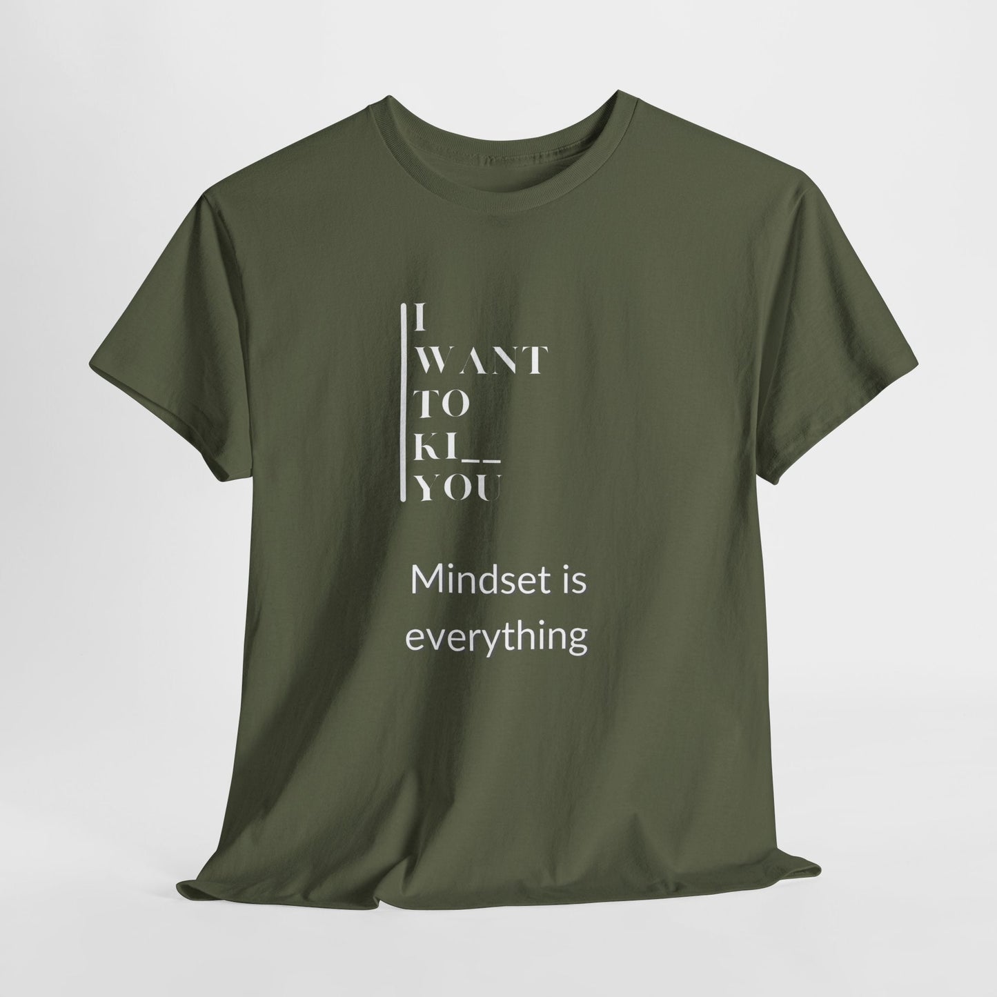 Mindset is Everything Unisex Heavy Cotton Tee | Motivational T-shirt for Personal Growth, Gift for Self - Improvement, Inspirational Apparel - Metamorphosis Creations