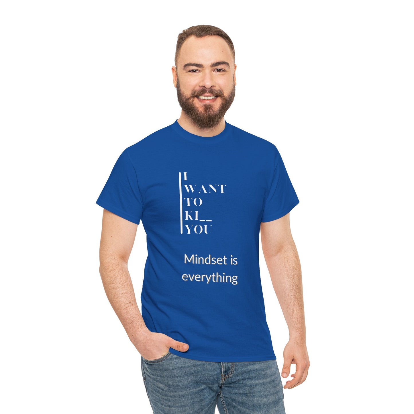 Mindset is Everything Unisex Heavy Cotton Tee | Motivational T-shirt for Personal Growth, Gift for Self - Improvement, Inspirational Apparel - Metamorphosis Creations