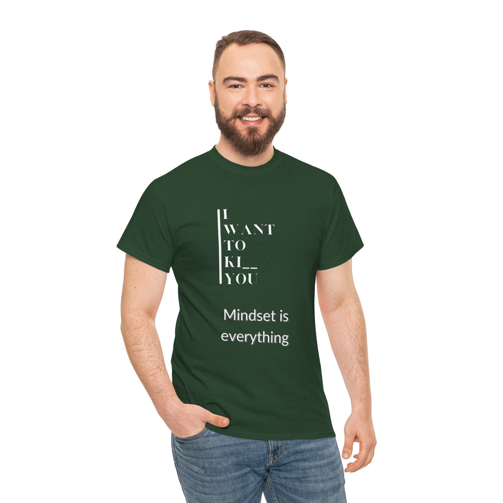 Mindset is Everything Unisex Heavy Cotton Tee | Motivational T-shirt for Personal Growth, Gift for Self - Improvement, Inspirational Apparel - Metamorphosis Creations