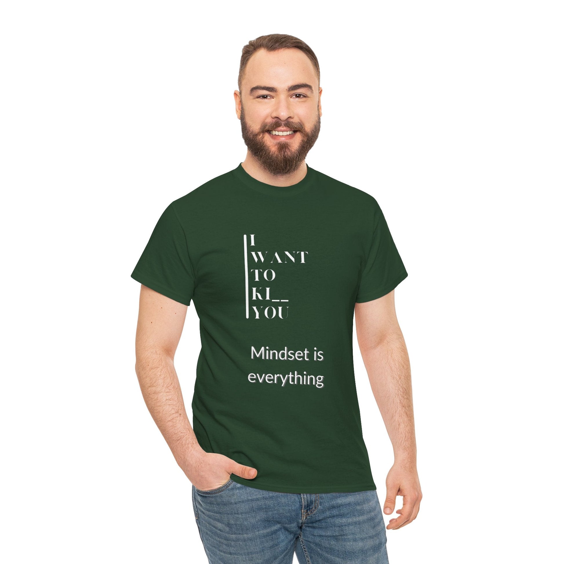 Mindset is Everything Unisex Heavy Cotton Tee | Motivational T-shirt for Personal Growth, Gift for Self - Improvement, Inspirational Apparel - Metamorphosis Creations