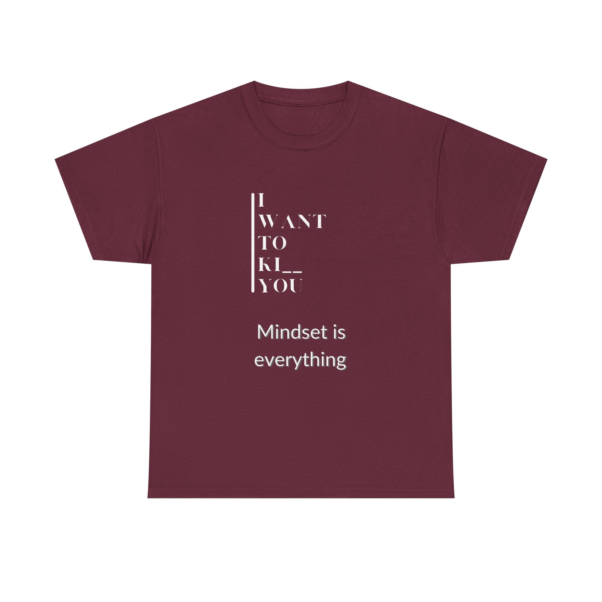 Mindset is Everything Unisex Heavy Cotton Tee | Motivational T-shirt for Personal Growth, Gift for Self - Improvement, Inspirational Apparel - Metamorphosis Creations