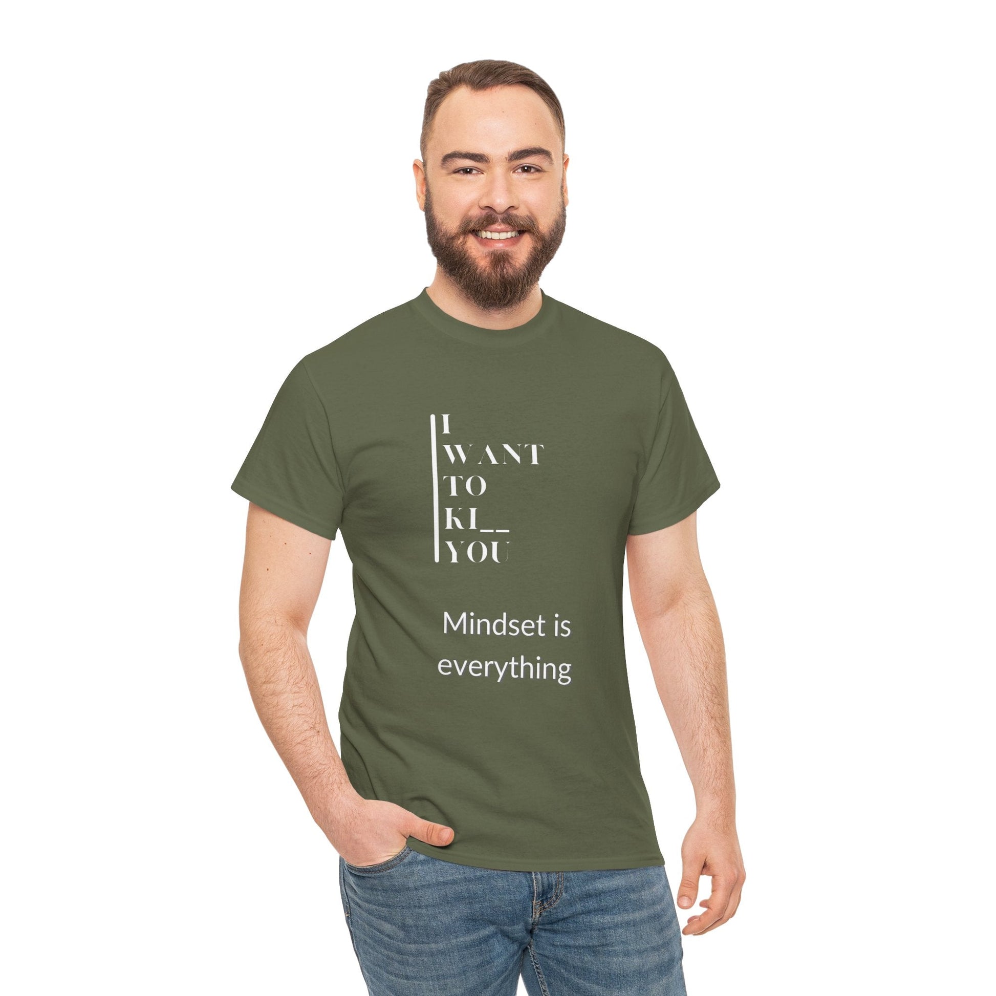 Mindset is Everything Unisex Heavy Cotton Tee | Motivational T-shirt for Personal Growth, Gift for Self - Improvement, Inspirational Apparel - Metamorphosis Creations