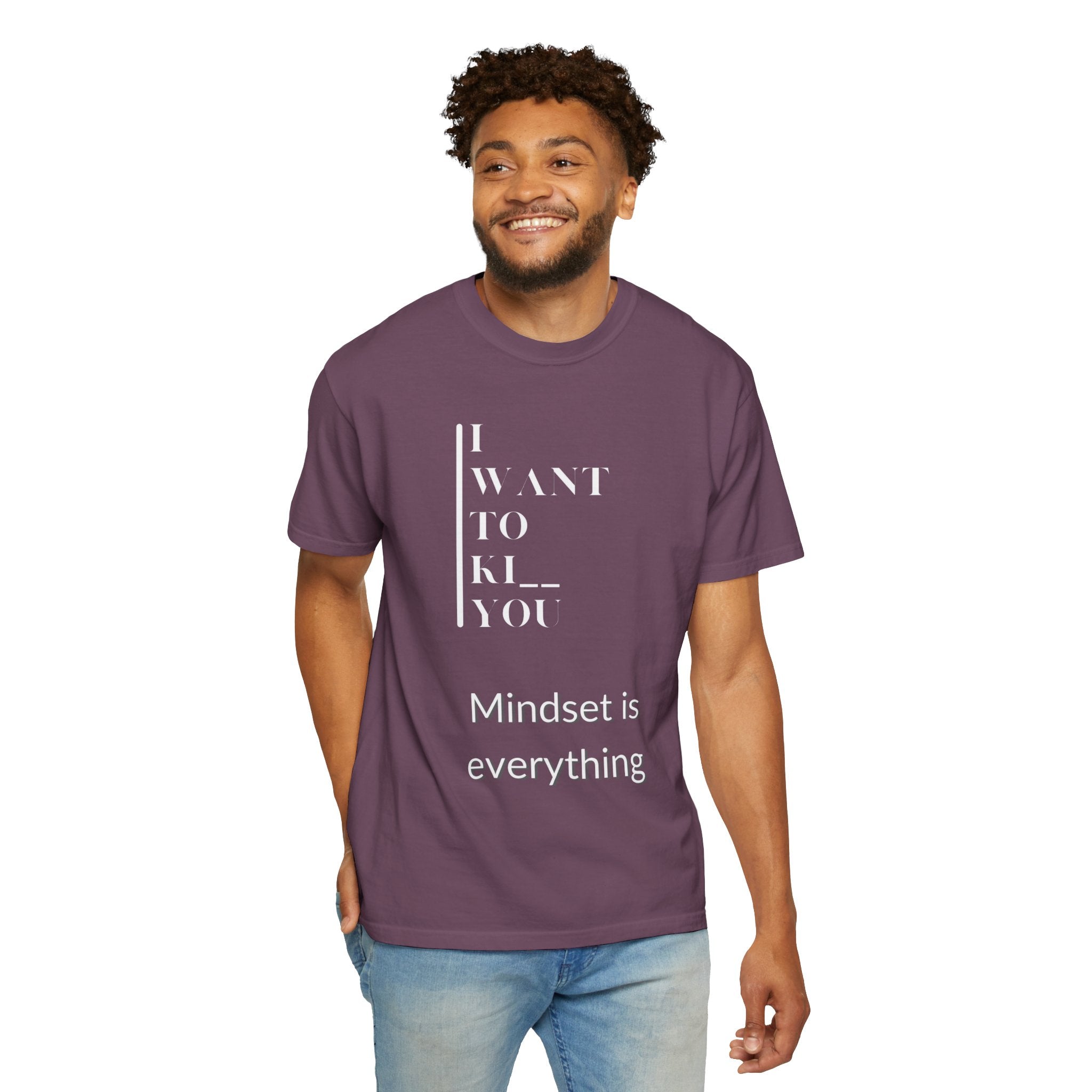 Mindset Matters Garment - Dyed T-Shirt - Motivational Quote Tee, Unisex Casual Wear, Gift for Friends, Inspirational Clothing, Self - Help - Metamorphosis Creations