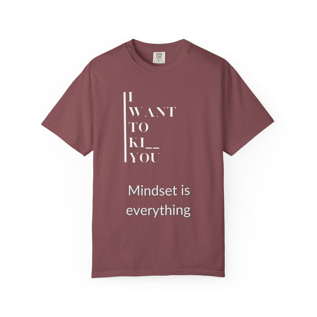 Mindset Matters Garment - Dyed T-Shirt - Motivational Quote Tee, Unisex Casual Wear, Gift for Friends, Inspirational Clothing, Self - Help - Metamorphosis Creations