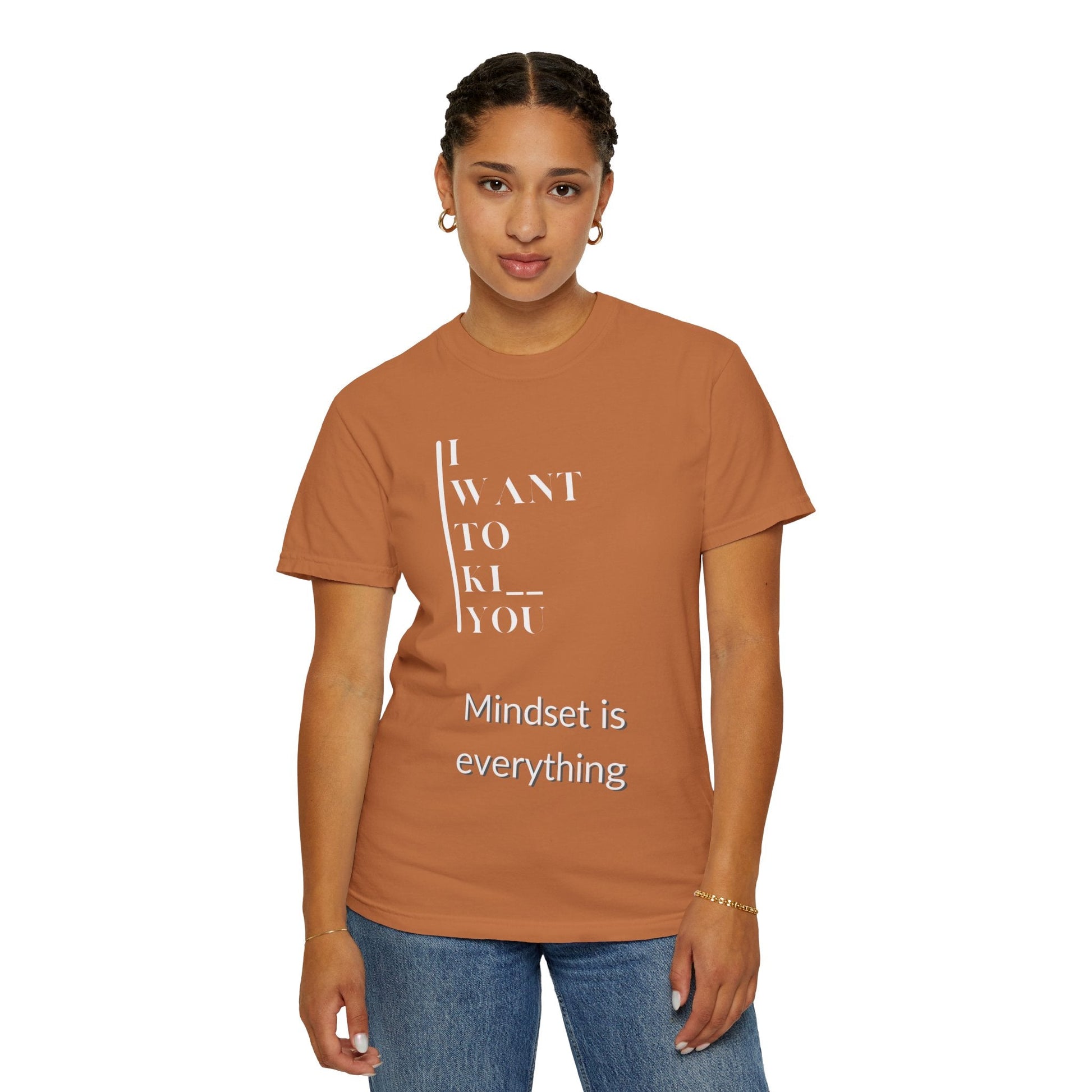 Mindset Matters Garment - Dyed T-Shirt - Motivational Quote Tee, Unisex Casual Wear, Gift for Friends, Inspirational Clothing, Self - Help - Metamorphosis Creations