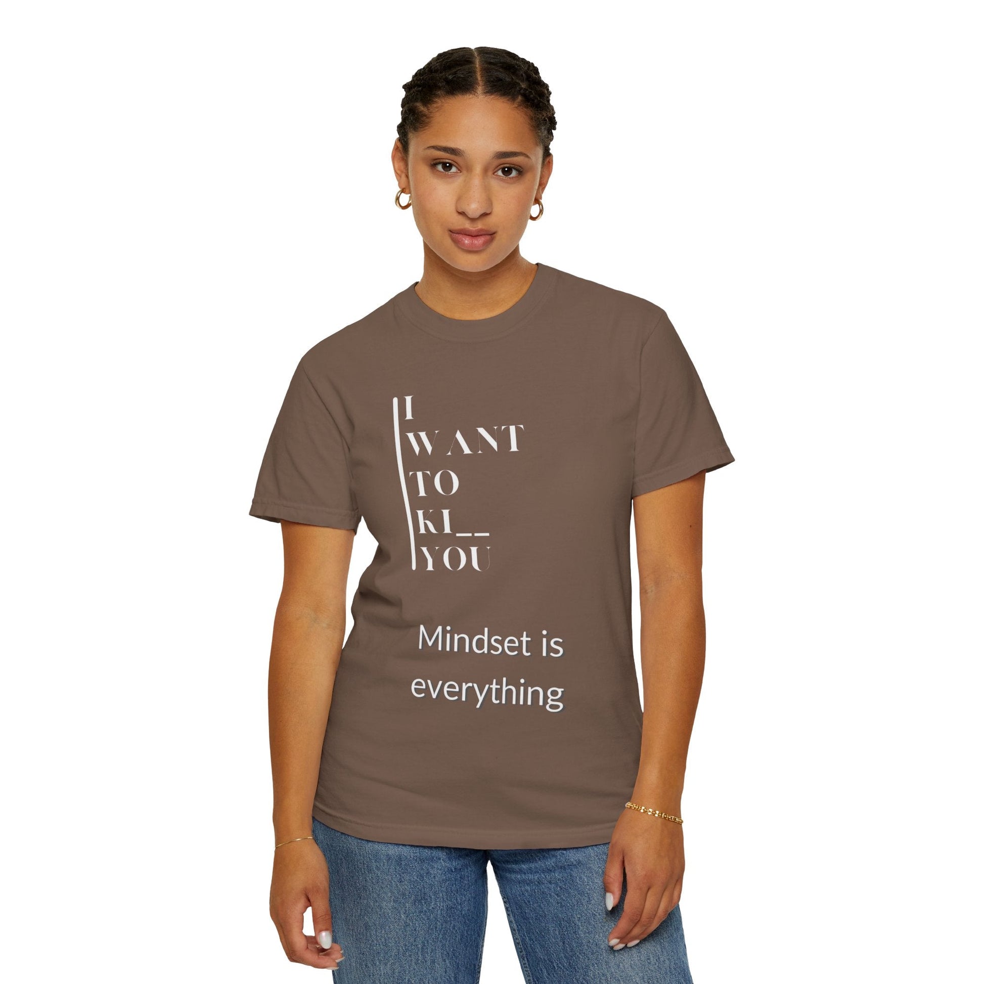 Mindset Matters Garment - Dyed T-Shirt - Motivational Quote Tee, Unisex Casual Wear, Gift for Friends, Inspirational Clothing, Self - Help - Metamorphosis Creations