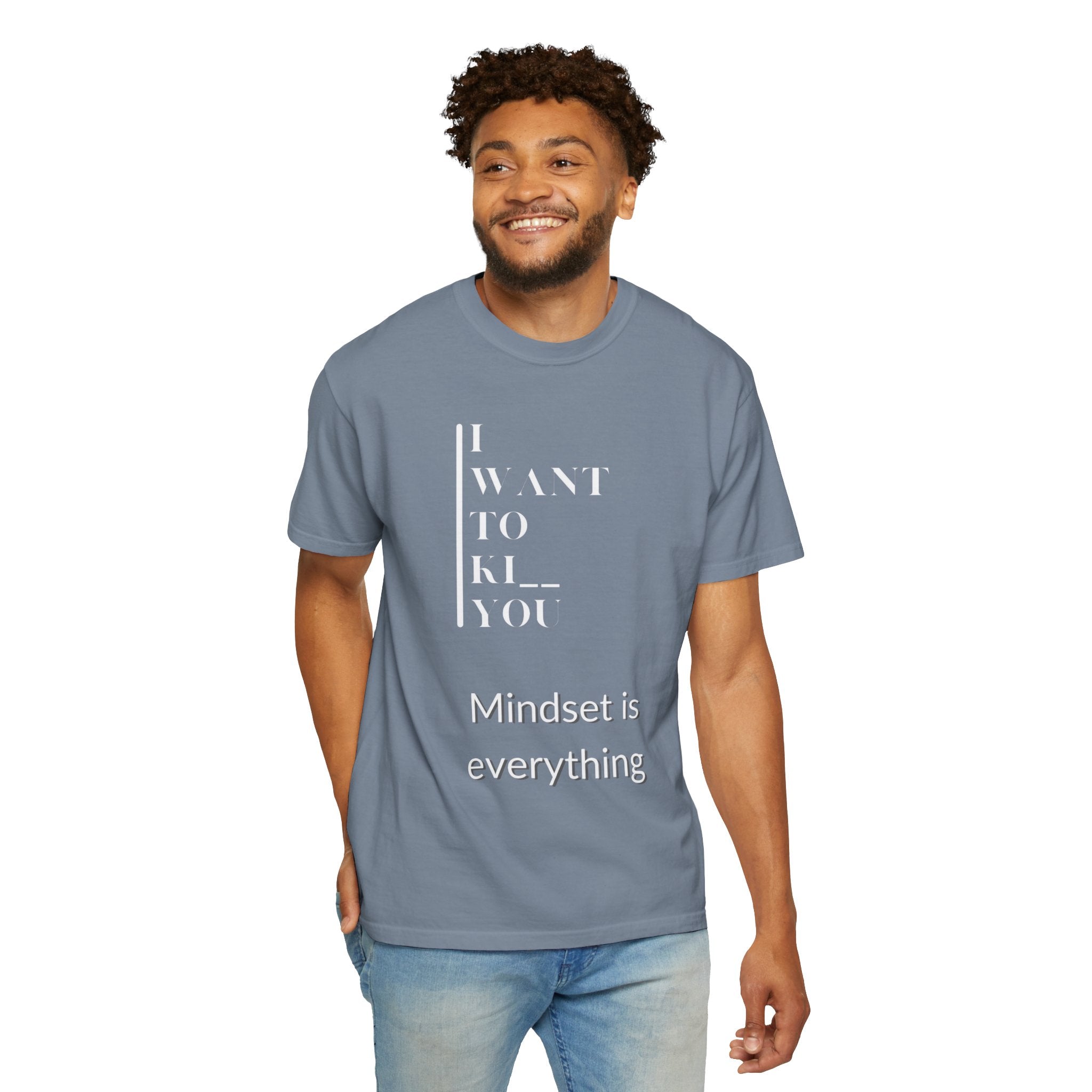 Mindset Matters Garment - Dyed T-Shirt - Motivational Quote Tee, Unisex Casual Wear, Gift for Friends, Inspirational Clothing, Self - Help - Metamorphosis Creations