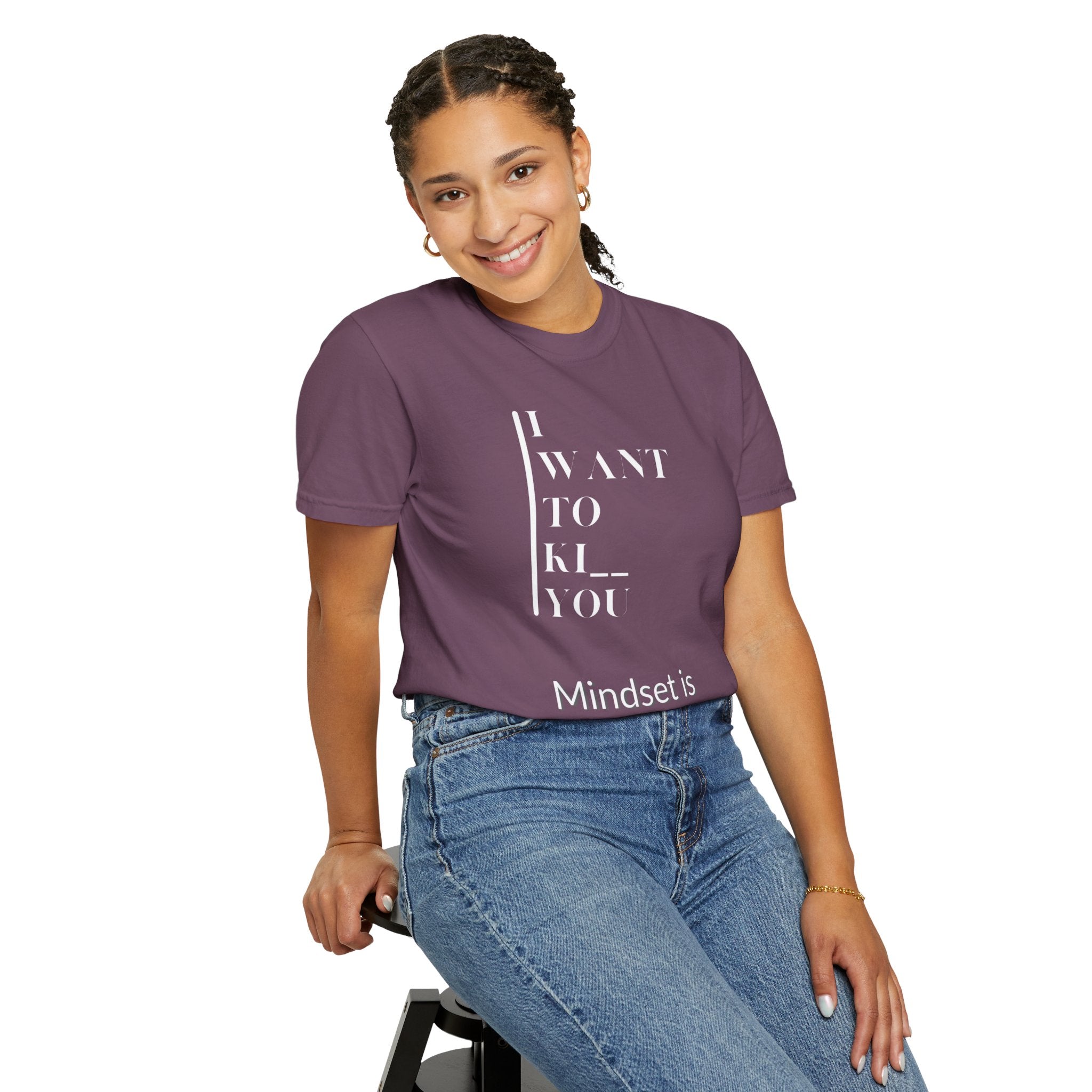 Mindset Matters Garment - Dyed T-Shirt - Motivational Quote Tee, Unisex Casual Wear, Gift for Friends, Inspirational Clothing, Self - Help - Metamorphosis Creations