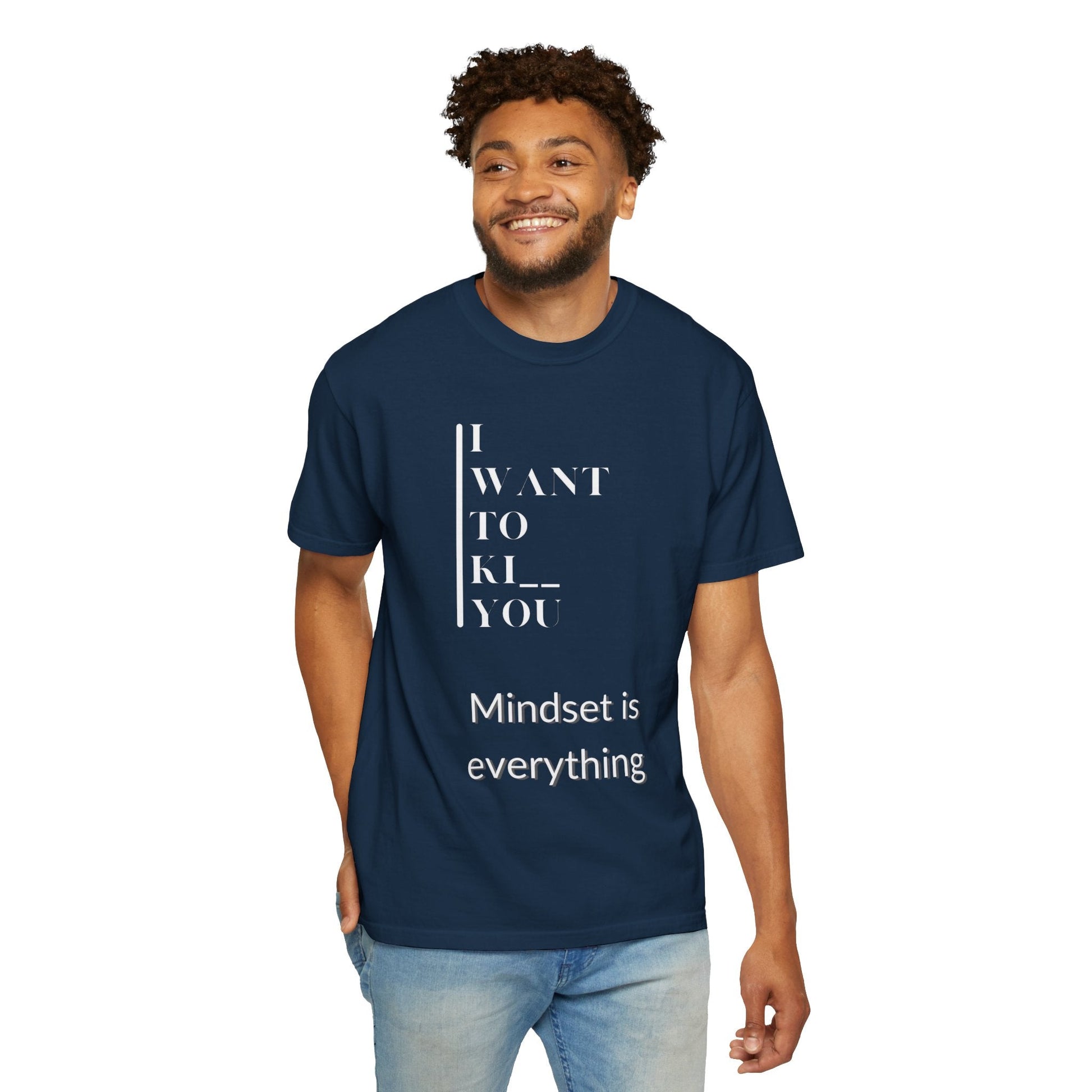 Mindset Matters Garment - Dyed T-Shirt - Motivational Quote Tee, Unisex Casual Wear, Gift for Friends, Inspirational Clothing, Self - Help - Metamorphosis Creations