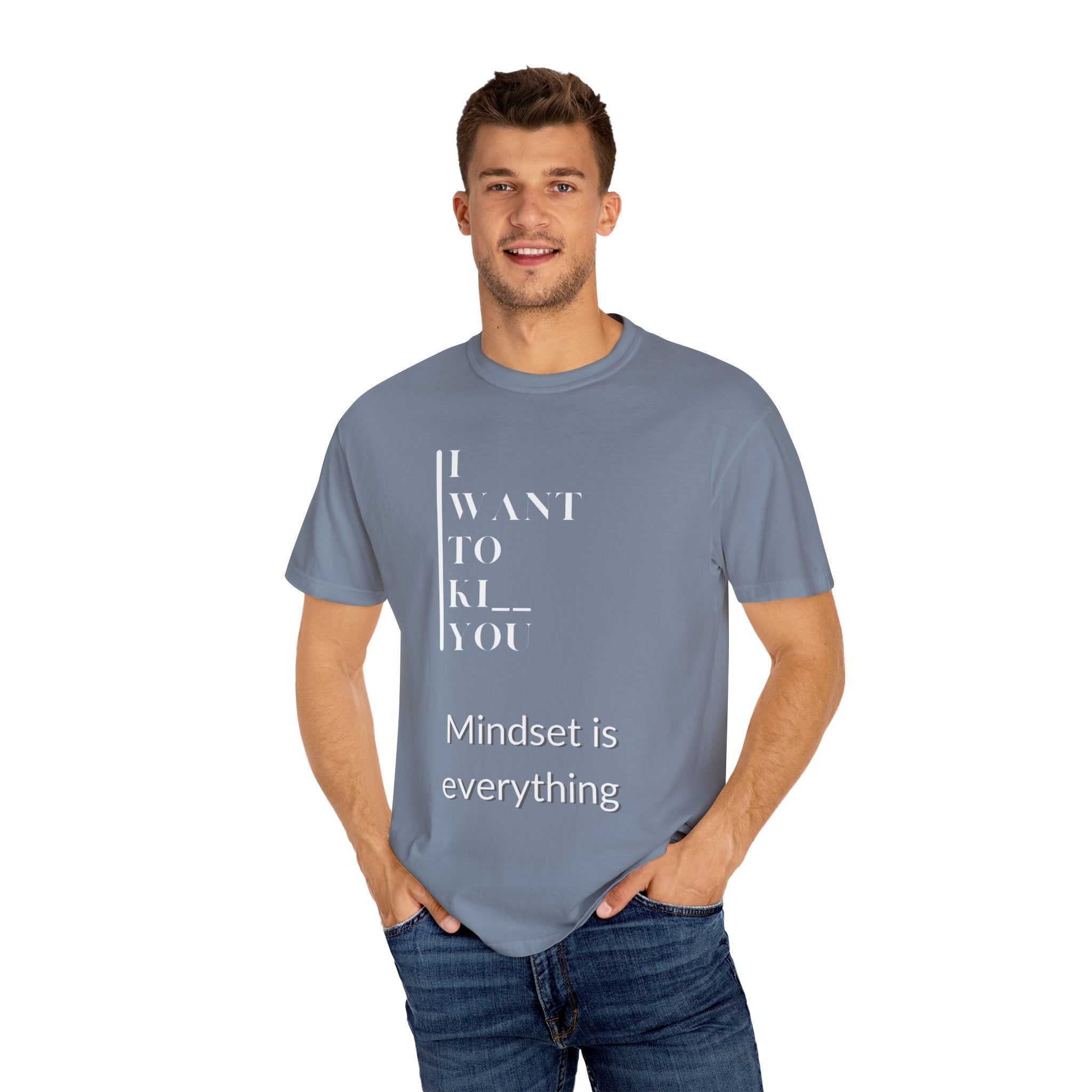 Mindset Matters Garment - Dyed T-Shirt - Motivational Quote Tee, Unisex Casual Wear, Gift for Friends, Inspirational Clothing, Self - Help - Metamorphosis Creations