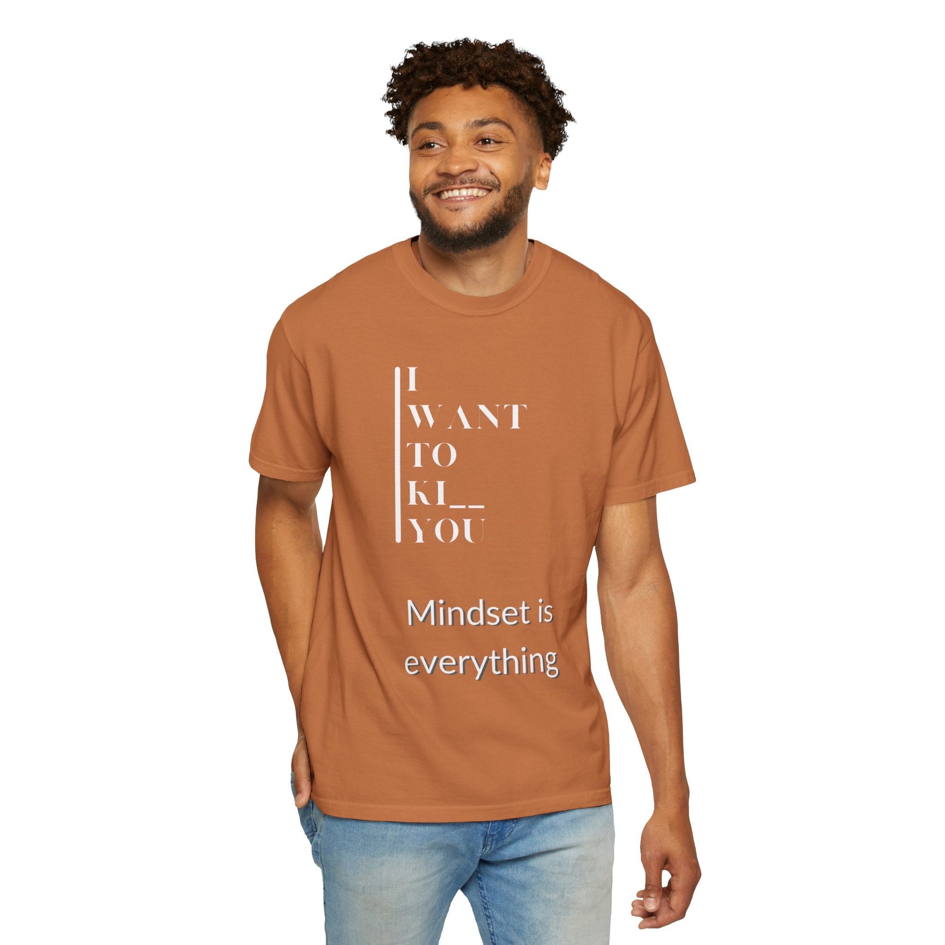 Mindset Matters Garment - Dyed T-Shirt - Motivational Quote Tee, Unisex Casual Wear, Gift for Friends, Inspirational Clothing, Self - Help - Metamorphosis Creations
