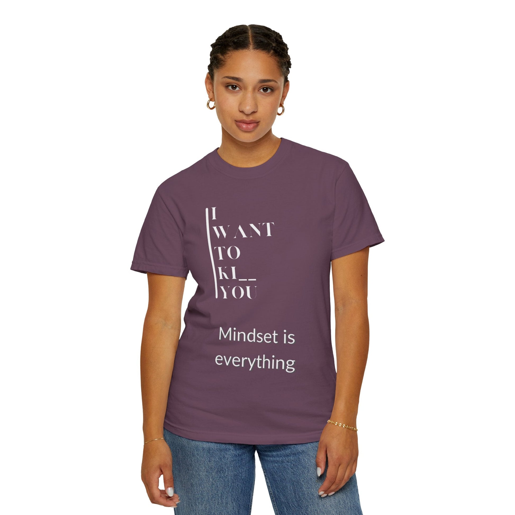 Mindset Matters Garment - Dyed T-Shirt - Motivational Quote Tee, Unisex Casual Wear, Gift for Friends, Inspirational Clothing, Self - Help - Metamorphosis Creations