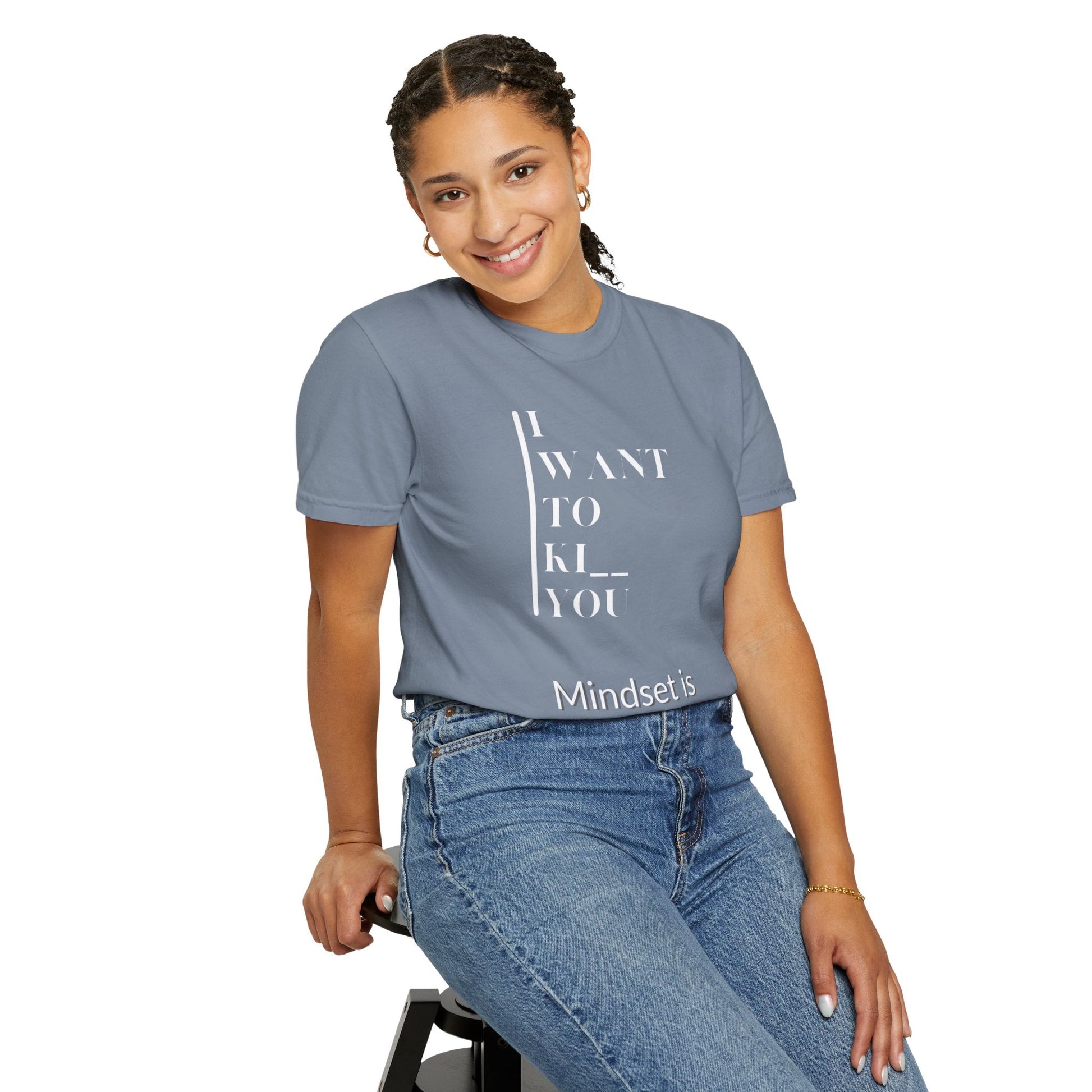Mindset Matters Garment - Dyed T-Shirt - Motivational Quote Tee, Unisex Casual Wear, Gift for Friends, Inspirational Clothing, Self - Help - Metamorphosis Creations
