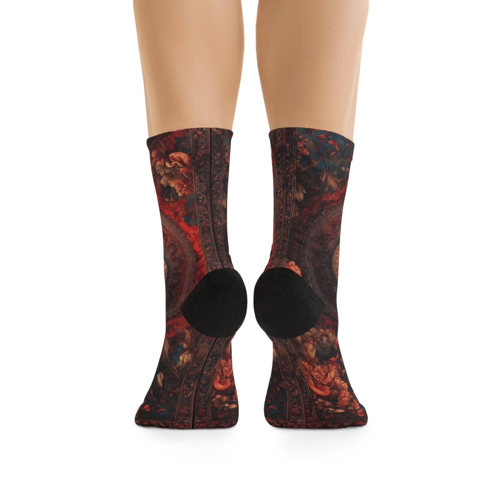Minimalist Boho Socks Eco - Friendly Graphic Socks for Unique Style, Sustainable Fashion, Recycled Poly Socks, Funky Gift Idea, Everyday Wear, Art - Inspired Socks - Metamorphosis Creations