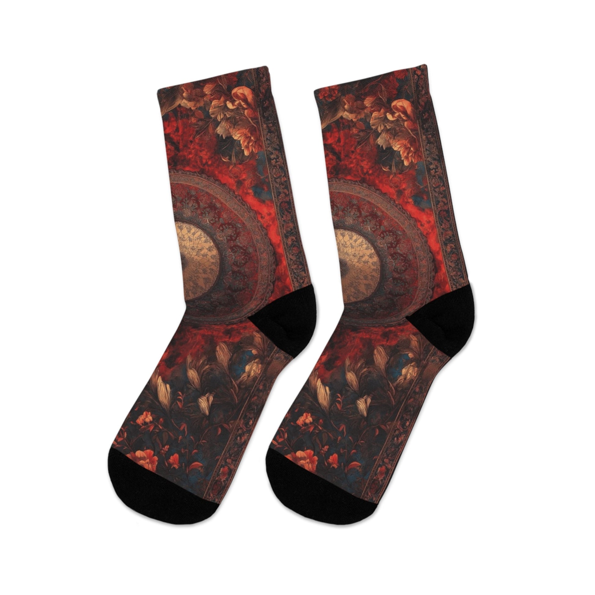 Minimalist Boho Socks Eco - Friendly Graphic Socks for Unique Style, Sustainable Fashion, Recycled Poly Socks, Funky Gift Idea, Everyday Wear, Art - Inspired Socks - Metamorphosis Creations