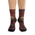 Minimalist Boho Socks Eco - Friendly Graphic Socks for Unique Style, Sustainable Fashion, Recycled Poly Socks, Funky Gift Idea, Everyday Wear, Art - Inspired Socks - Metamorphosis Creations