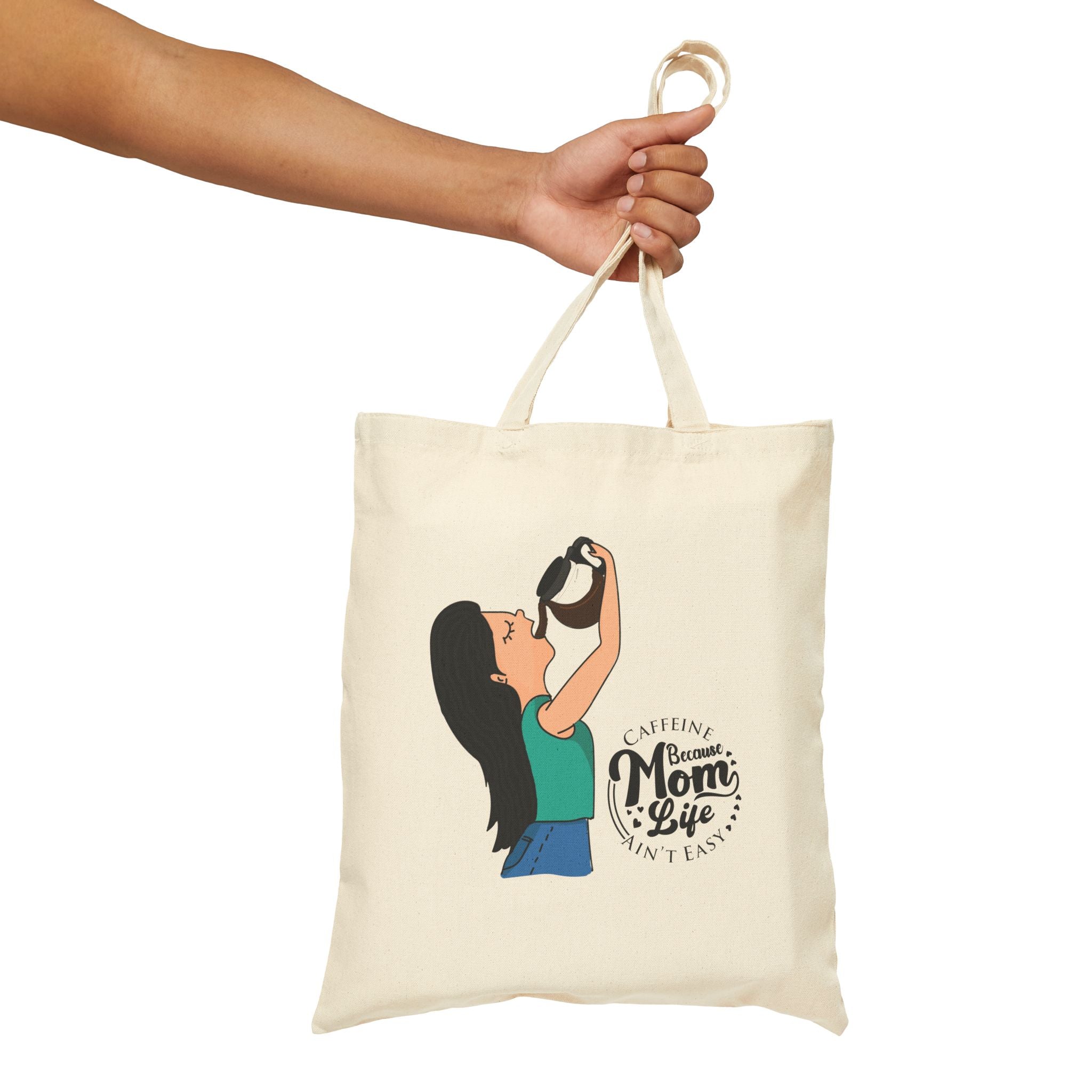 Mom's Everyday Tote: Celebrate Her in Style" Cotton Canvas Tote Bag - Metamorphosis Creations