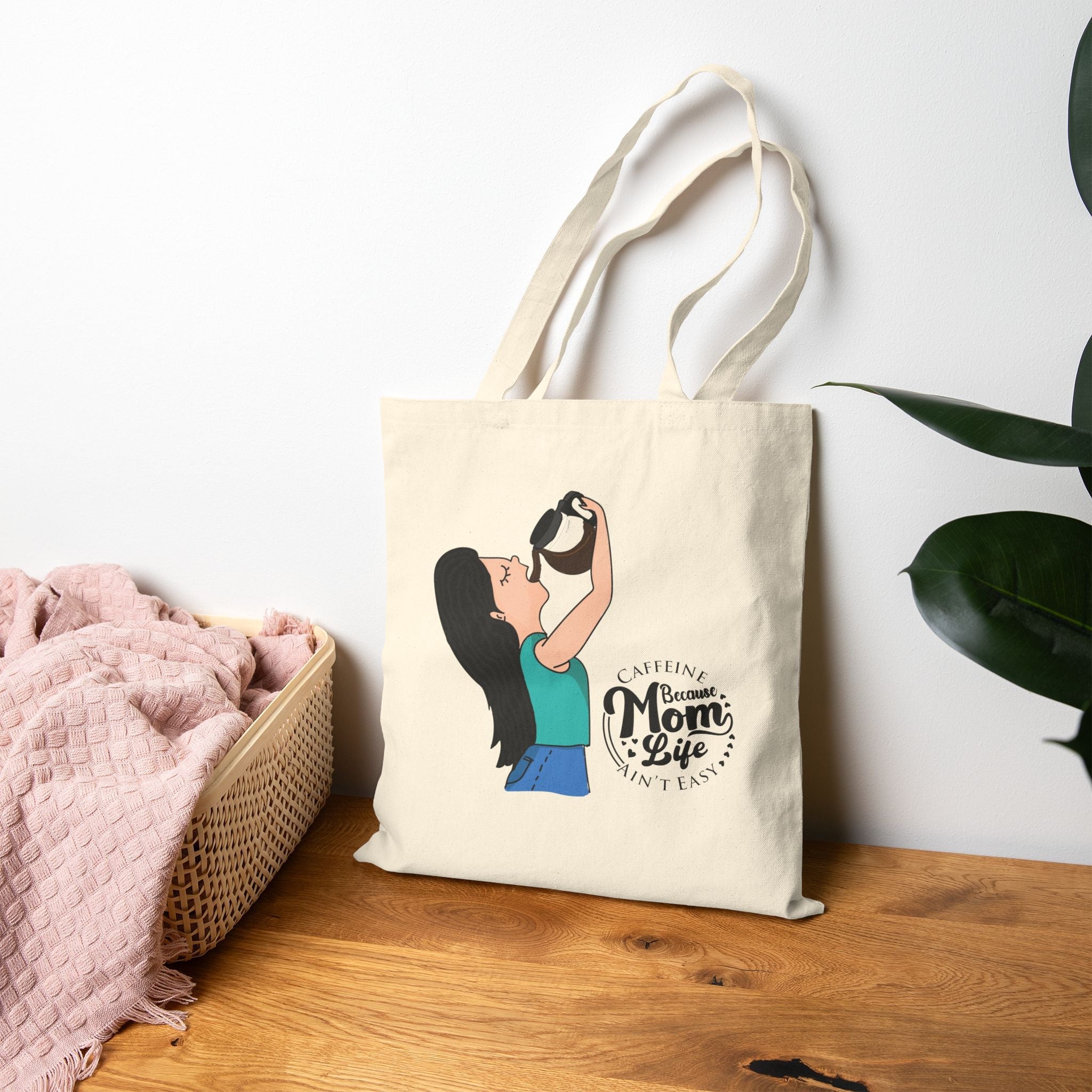 Mom's Everyday Tote: Celebrate Her in Style" Cotton Canvas Tote Bag - Metamorphosis Creations