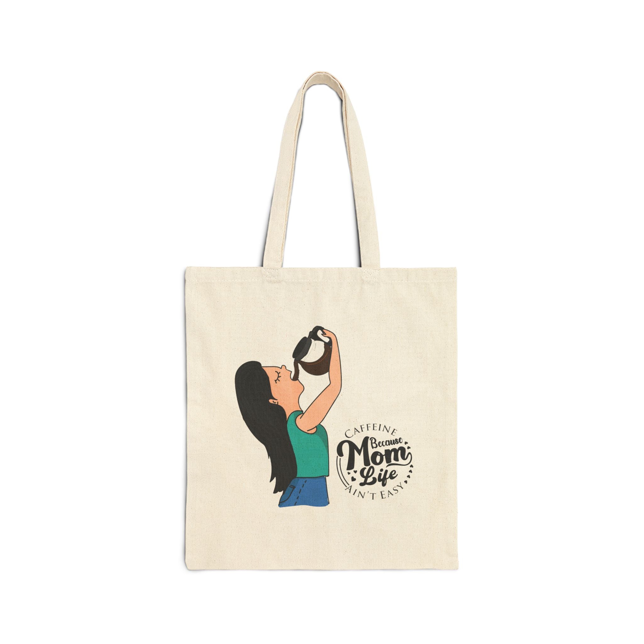 Mom's Everyday Tote: Celebrate Her in Style" Cotton Canvas Tote Bag - Metamorphosis Creations