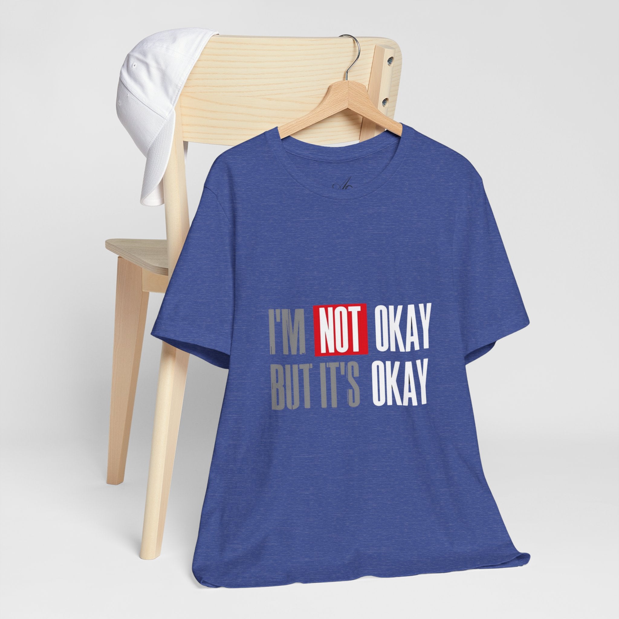 Motivational & Self - Love Unisex Jersey Short Sleeve Tee - 'I'm Not Okay But It's Okay' | Casual Comfort, Mental Health Awareness, Gift for Friends, Self - Care [...] - Metamorphosis Creations