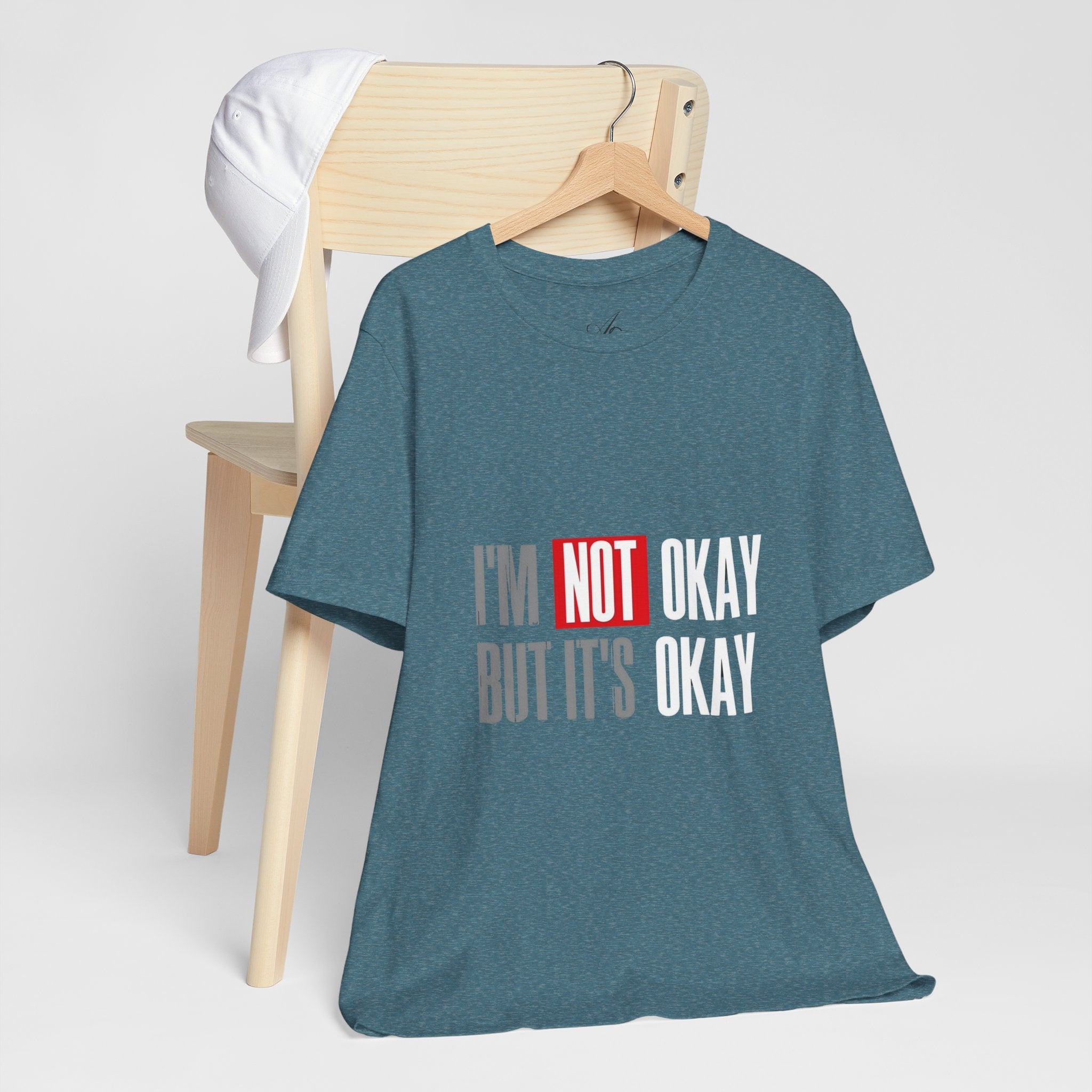 Motivational & Self - Love Unisex Jersey Short Sleeve Tee - 'I'm Not Okay But It's Okay' | Casual Comfort, Mental Health Awareness, Gift for Friends, Self - Care [...] - Metamorphosis Creations