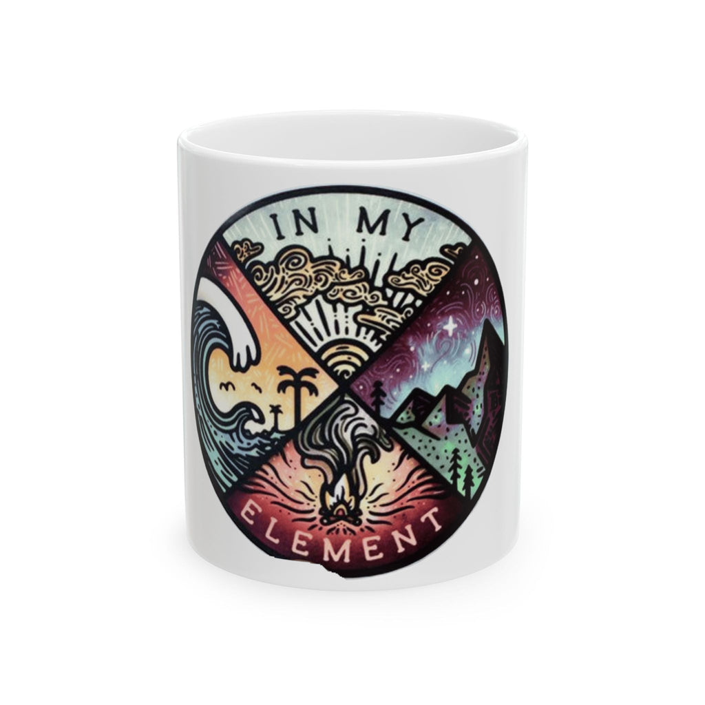 Nature - Inspired Ceramic Mug In My Element, Start your day with meaning. Cozy Coffee Cup, Gift for Nature Lovers, Beach Themed Mug, Eco - Friendly Drinkware - Metamorphosis Creations