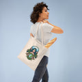 Nature Lover's Illustrated Tote Bag, Eco - Friendly Shopping Bag, Gift for Her, Boho Style, Earth Day Bag, Tote for Vegans - Metamorphosis Creations
