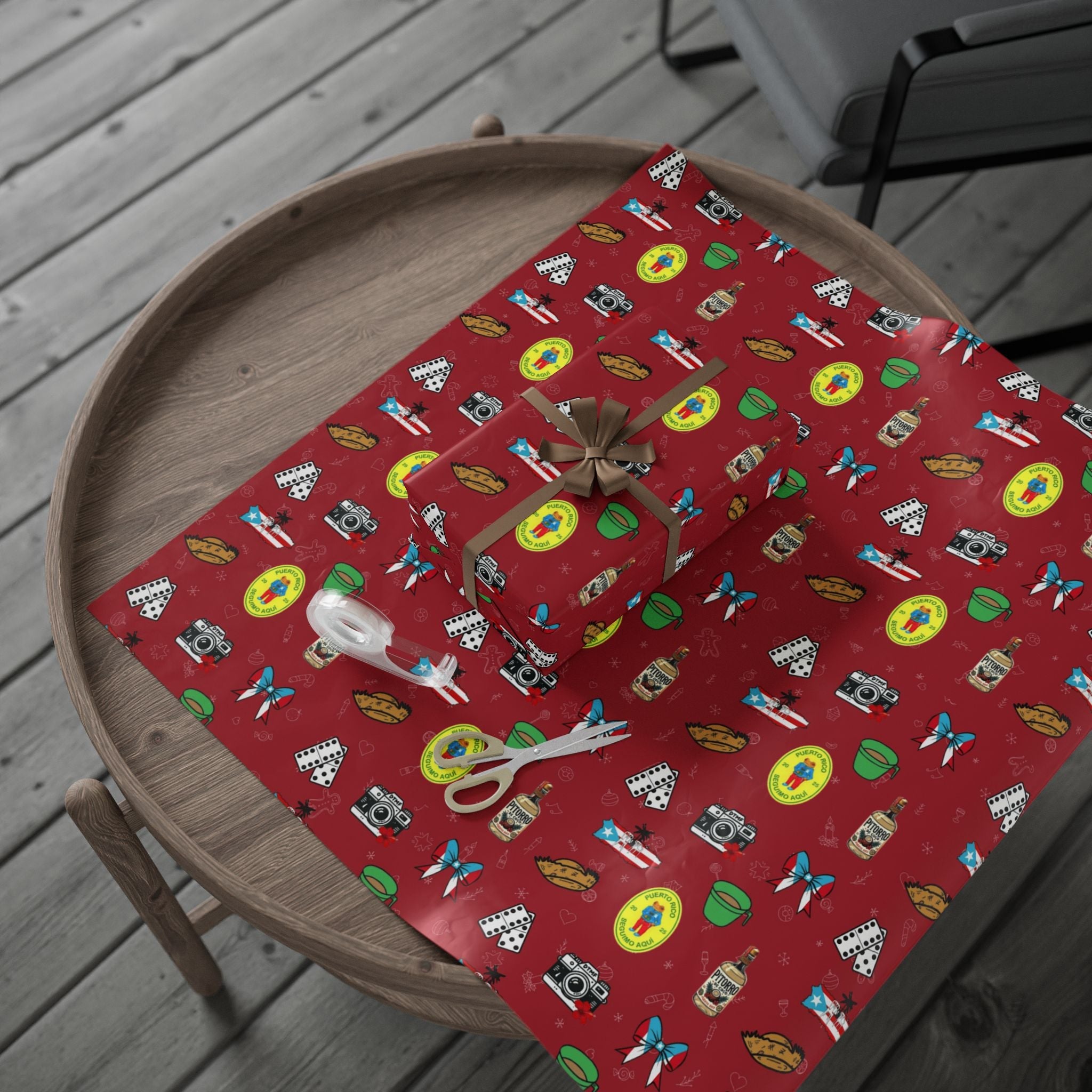 Navidad en Puerto Rico Wrapping Paper – Festive Boricua Holiday Gift Wrap 🇵🇷🎄 - Metamorphosis Creations